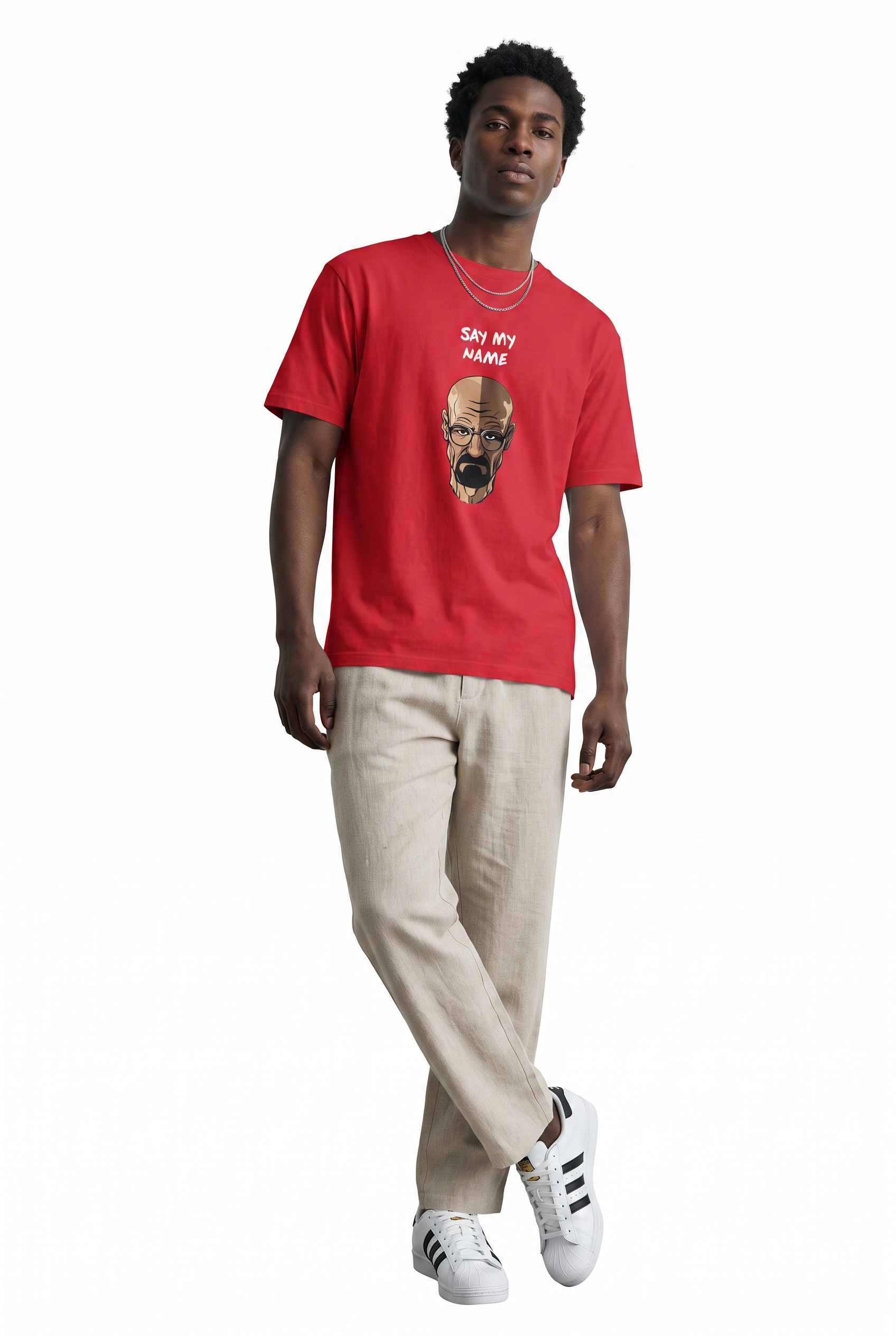 Beige Drawstring Straight Casual Trousers