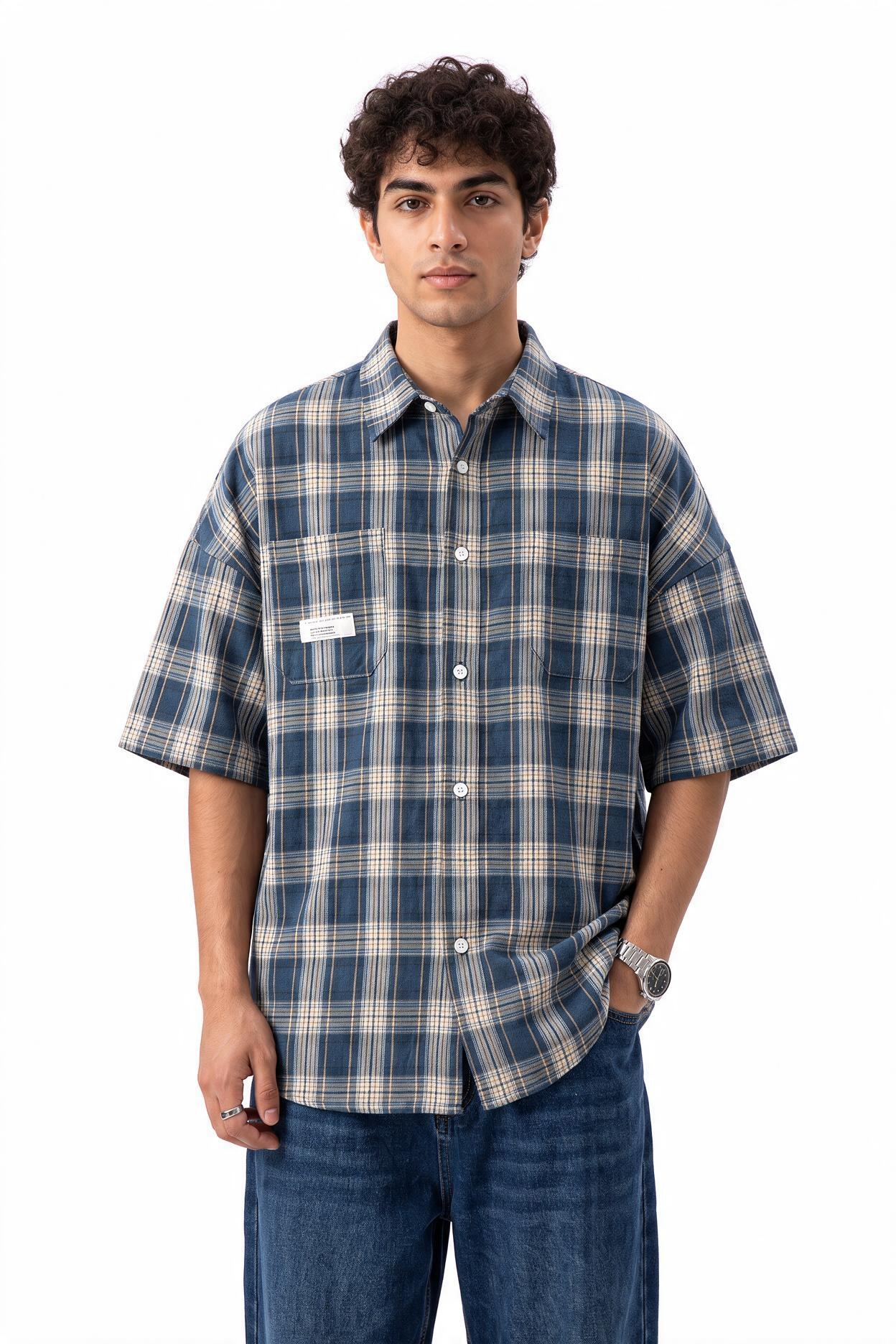 Sky Blue Chest Pocket Casual Shirt