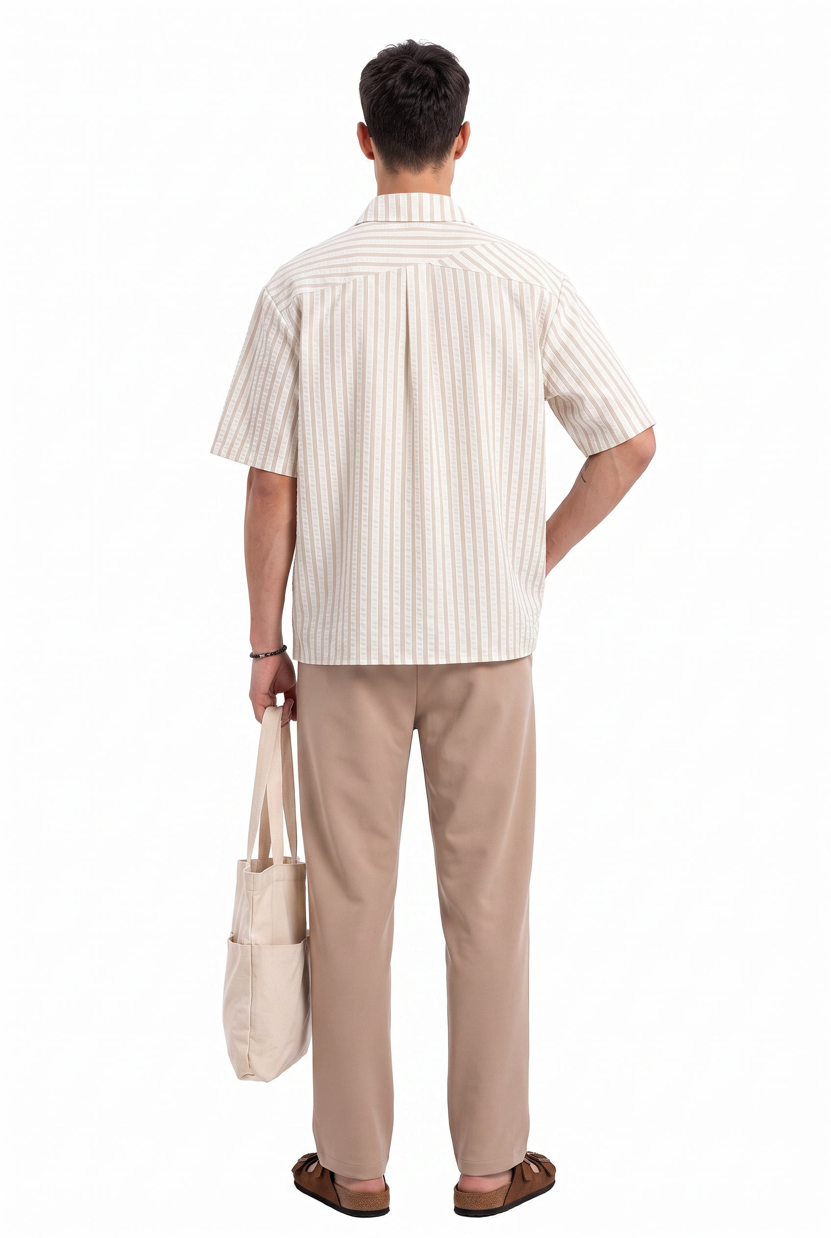 Beige Chest Pocket Casual Shirt