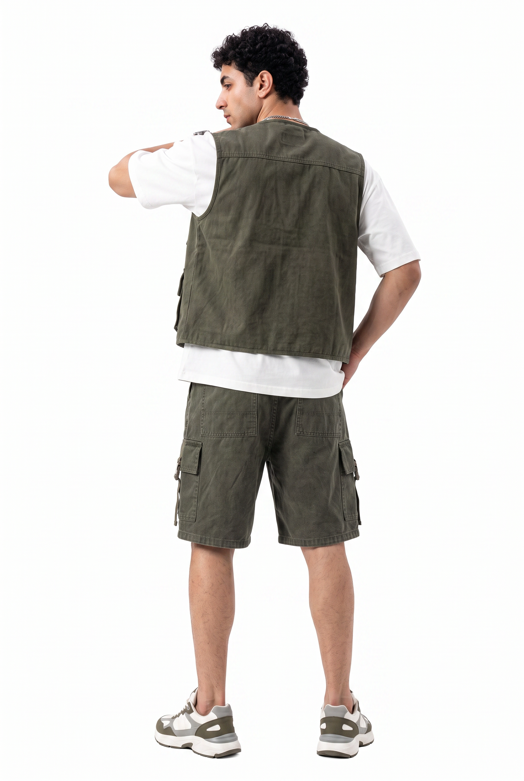 Grey Drawstring Jogger Shorts