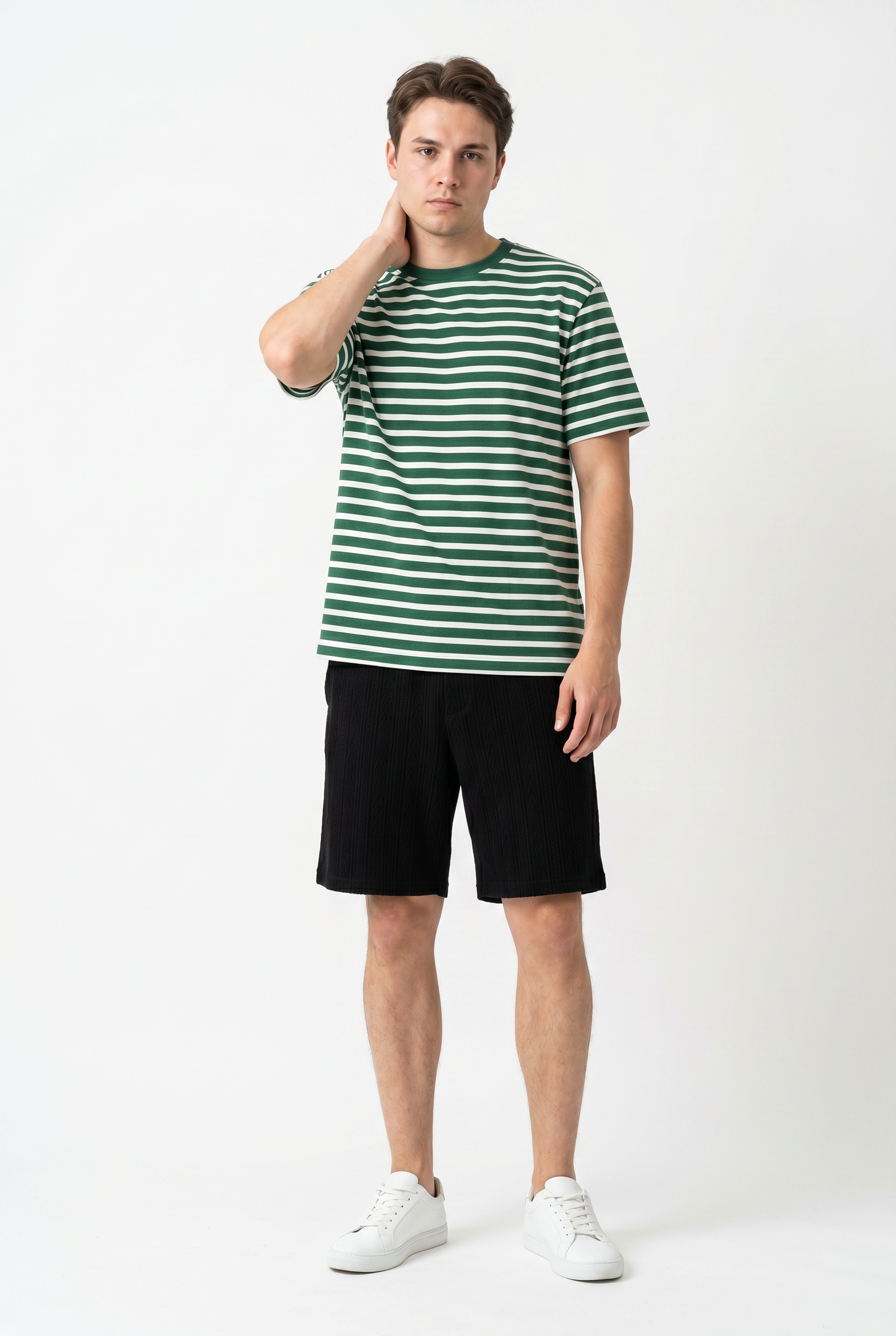 Black Relaxed Drawstring Shorts