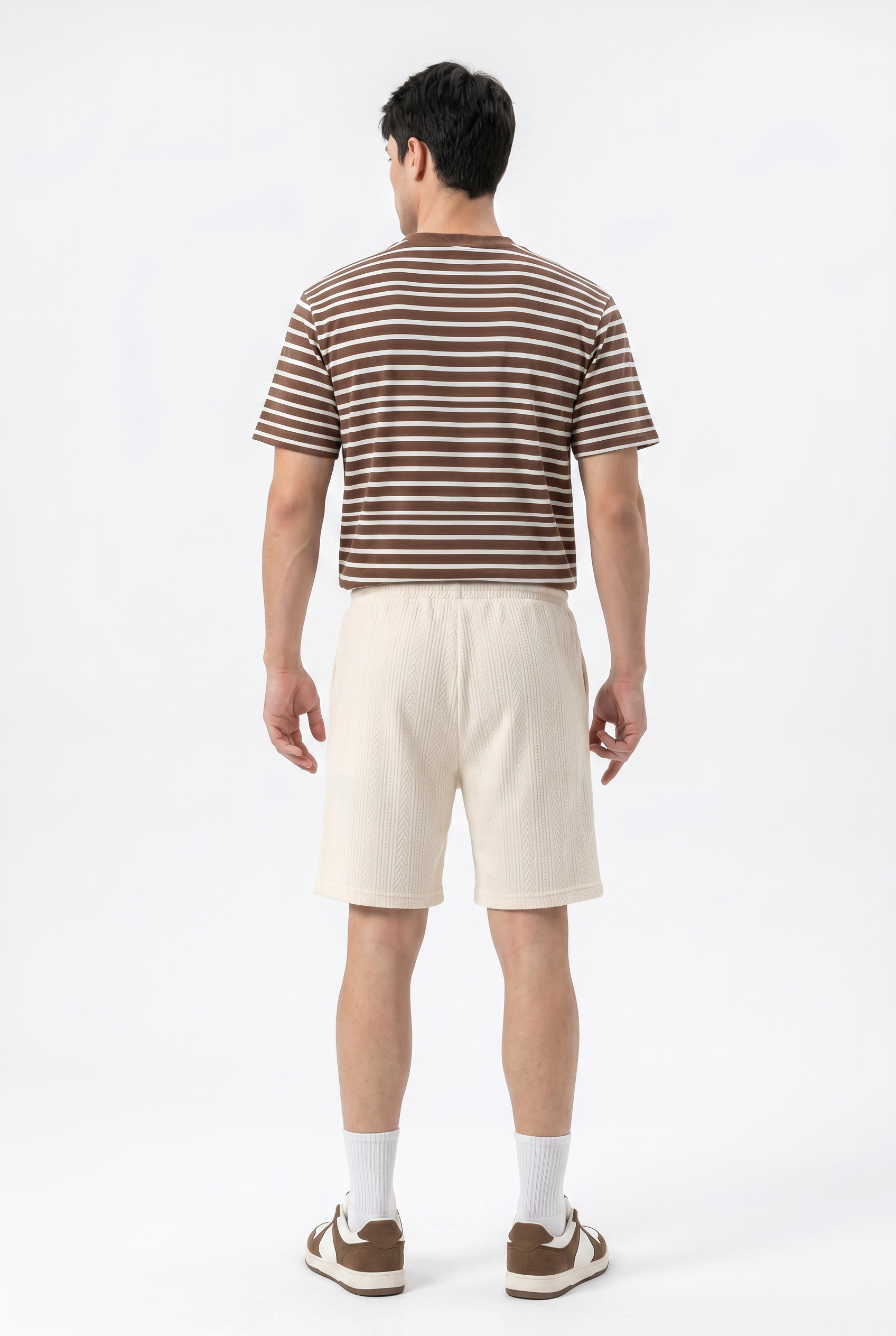 Cream Relaxed Drawstring Shorts