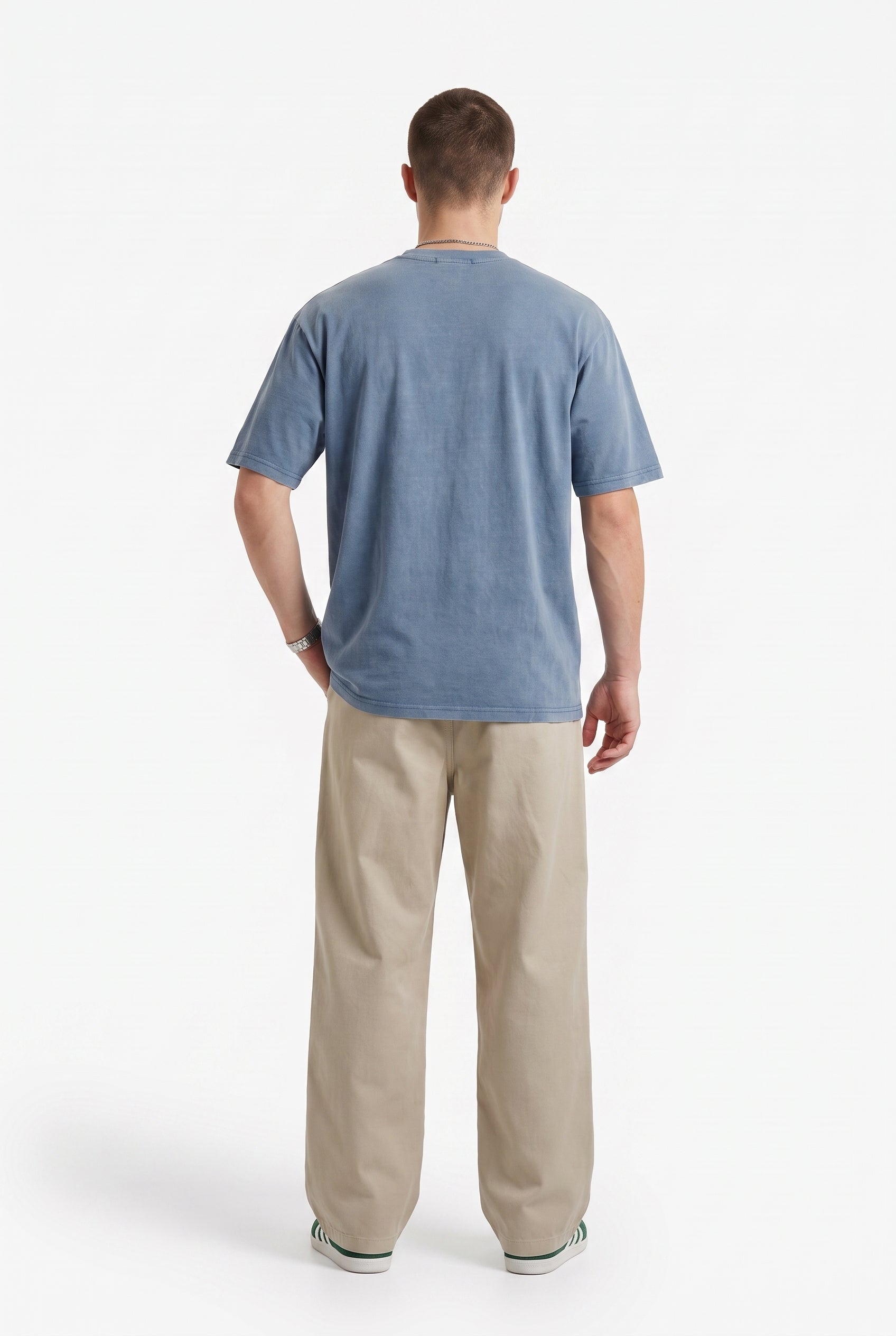 Steel Blue Chest Pocket Tee