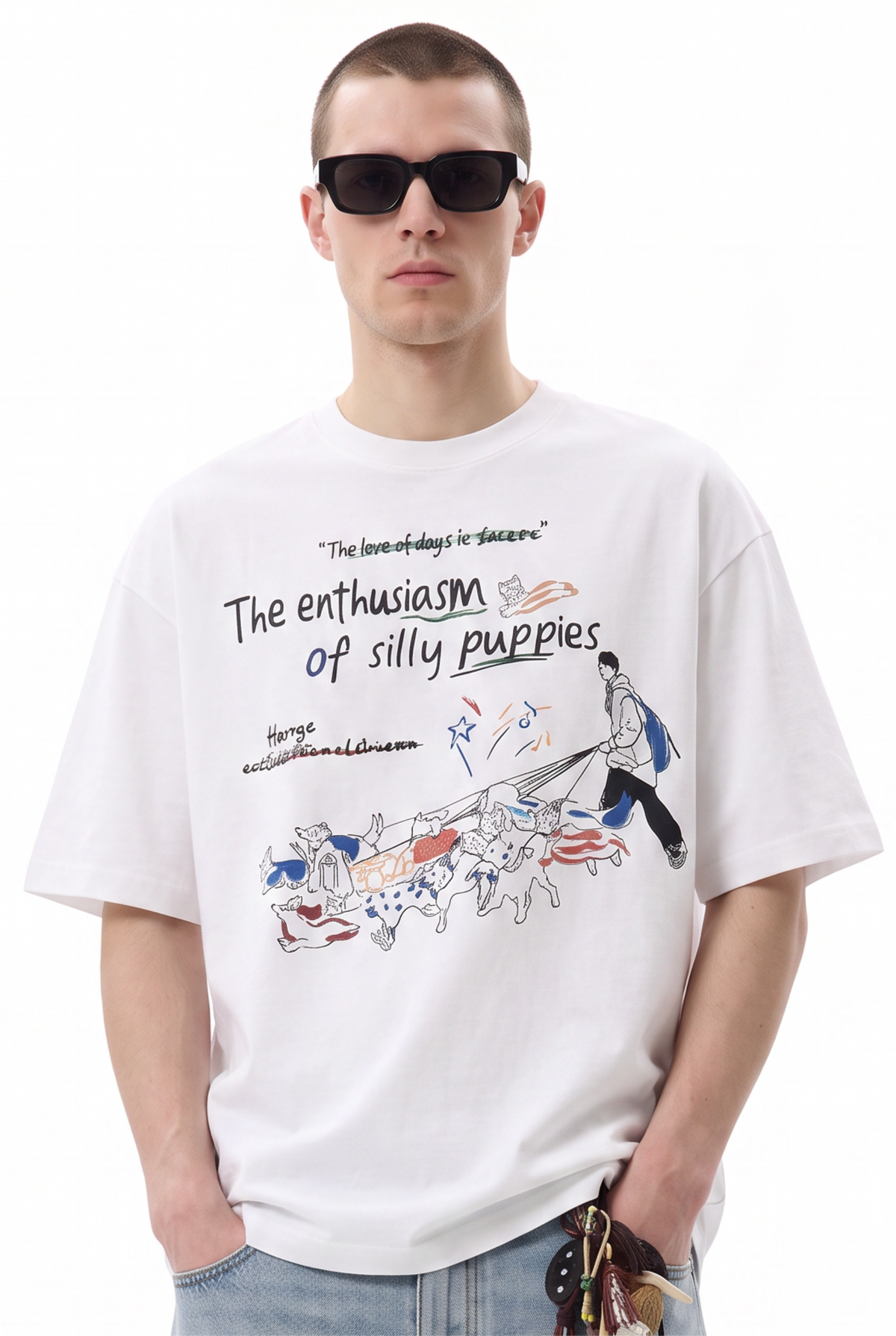 Oversized White Graphic T-Shirt