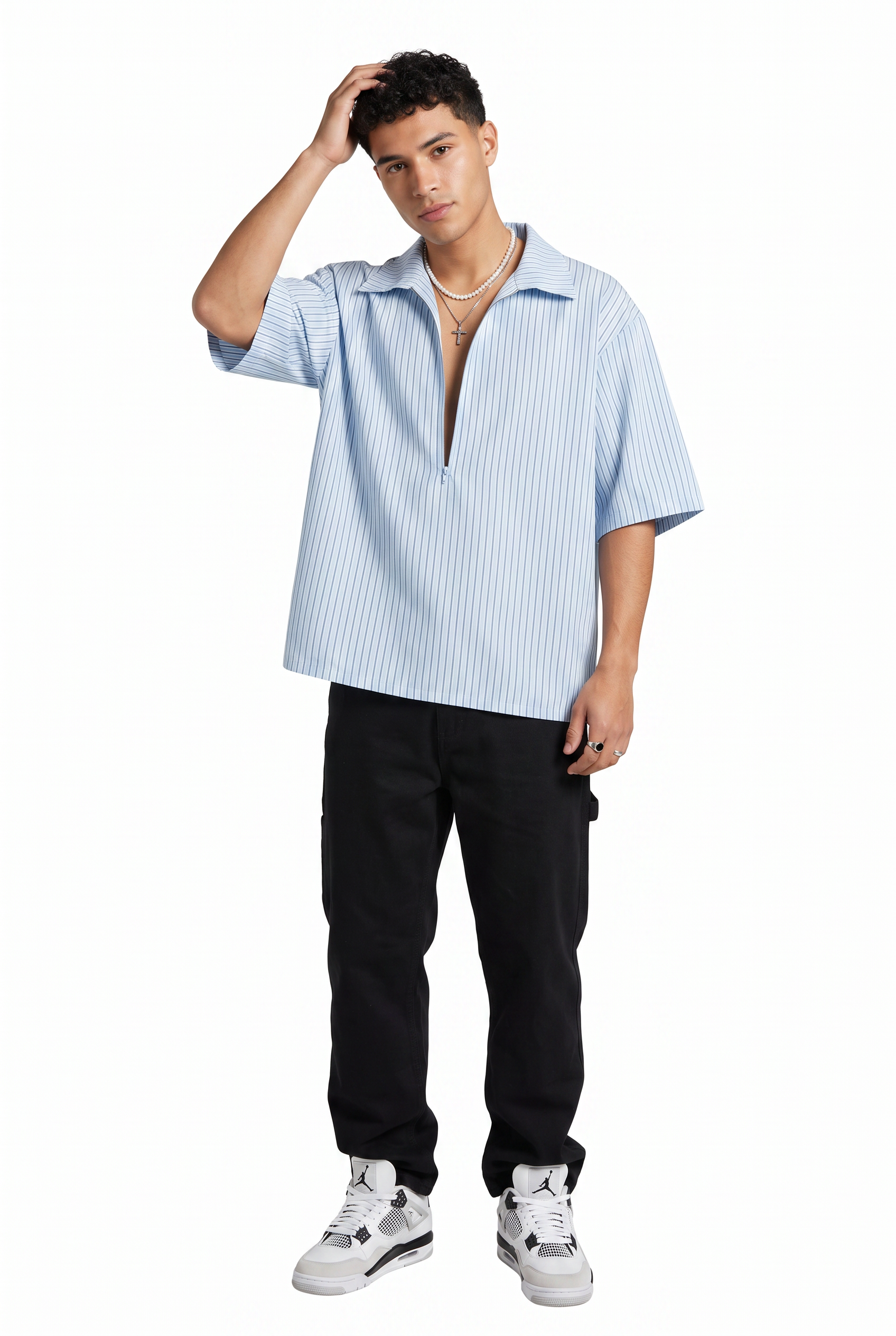 Sky Blue Chest Pocket Casual Shirt