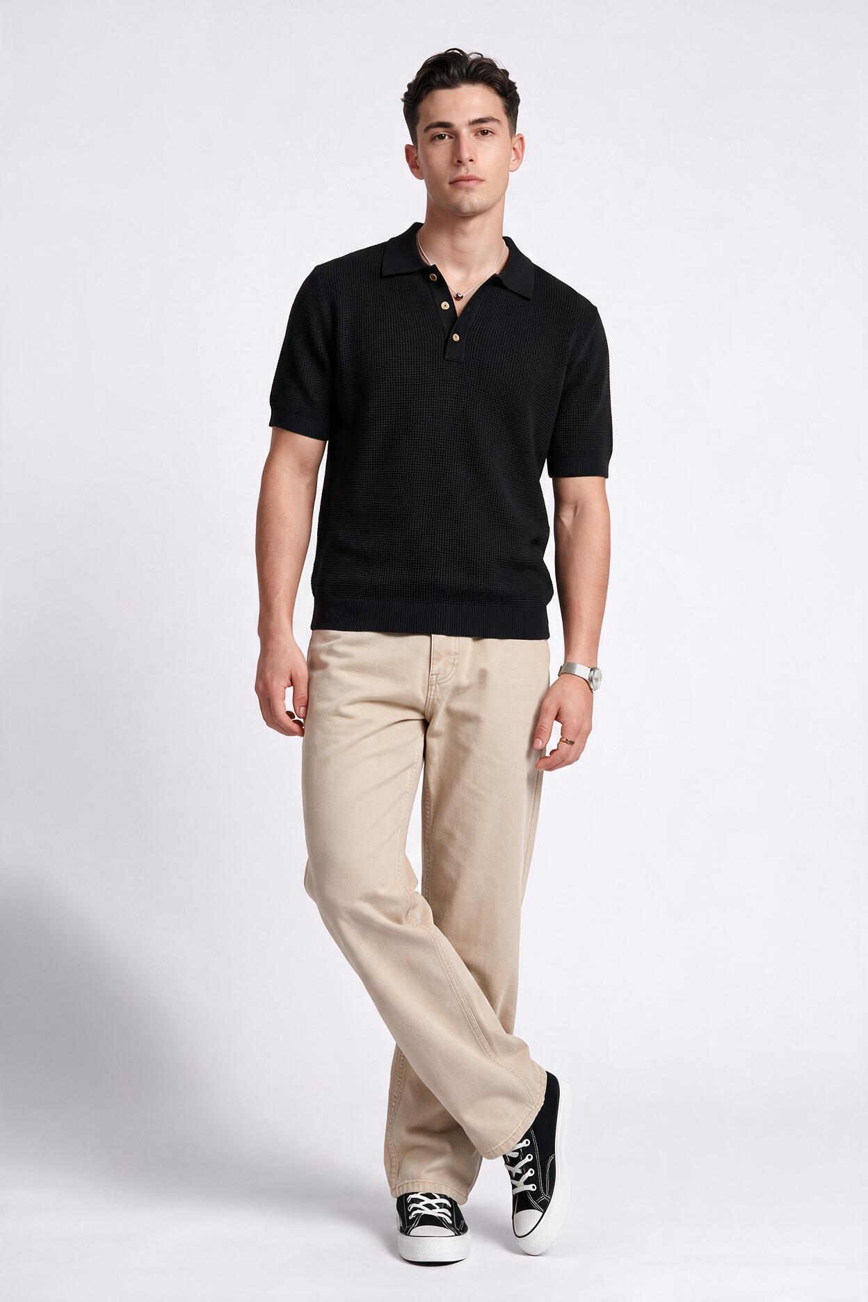 Black Oversized Drop Shoulder Tee