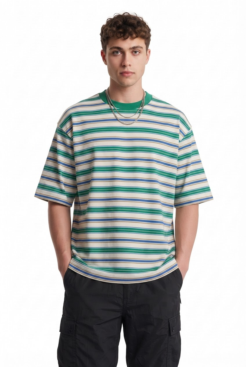 Olive Dropped Shoulder Oversized Tee