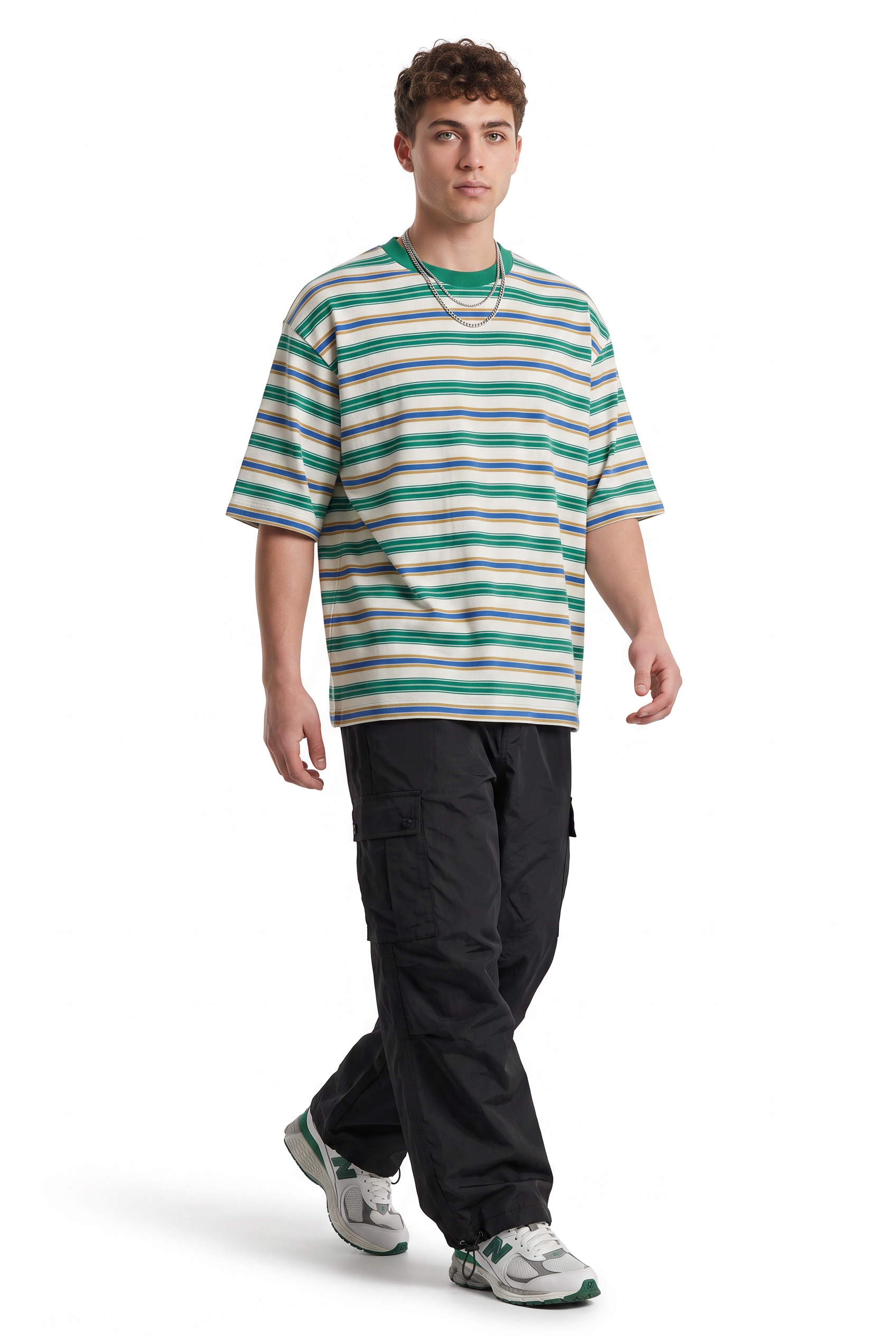 Olive Dropped Shoulder Oversized Tee