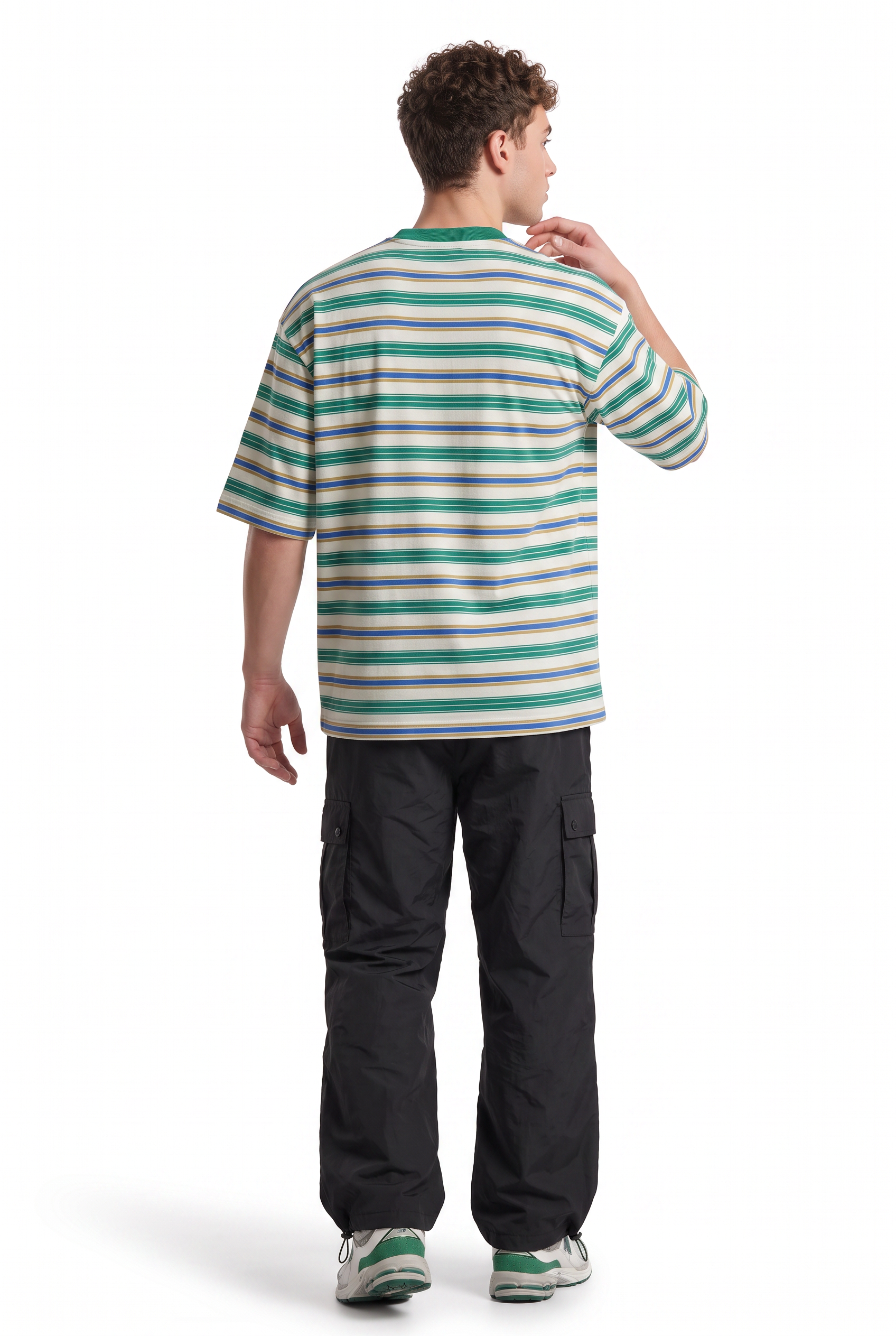Olive Dropped Shoulder Oversized Tee