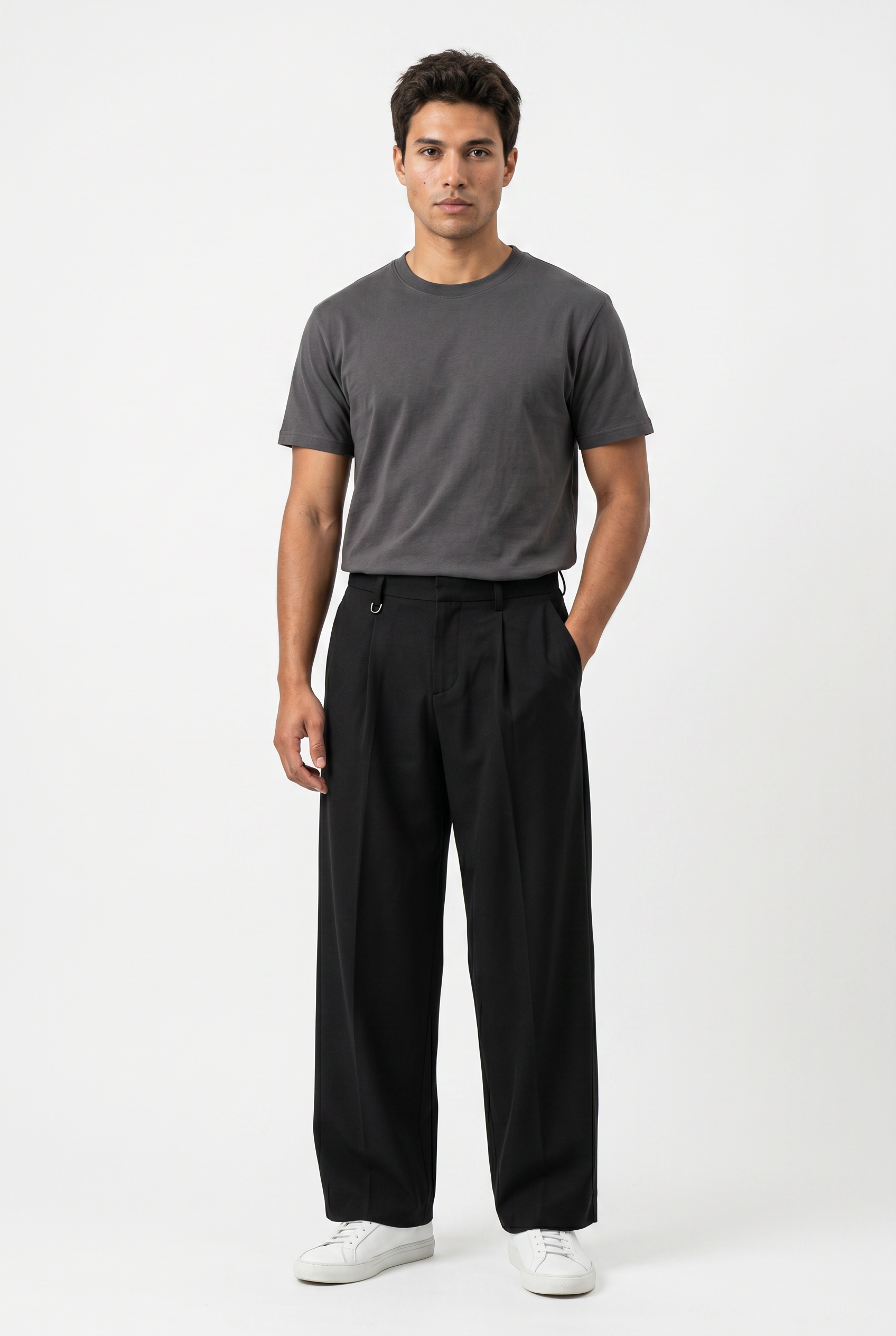 Black Relaxed Casual Trouser
