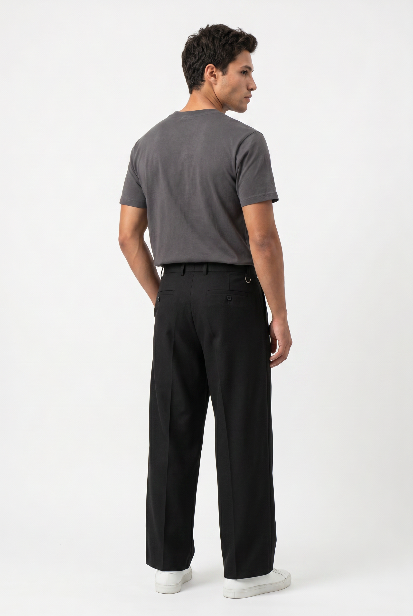 Black Relaxed Casual Trouser