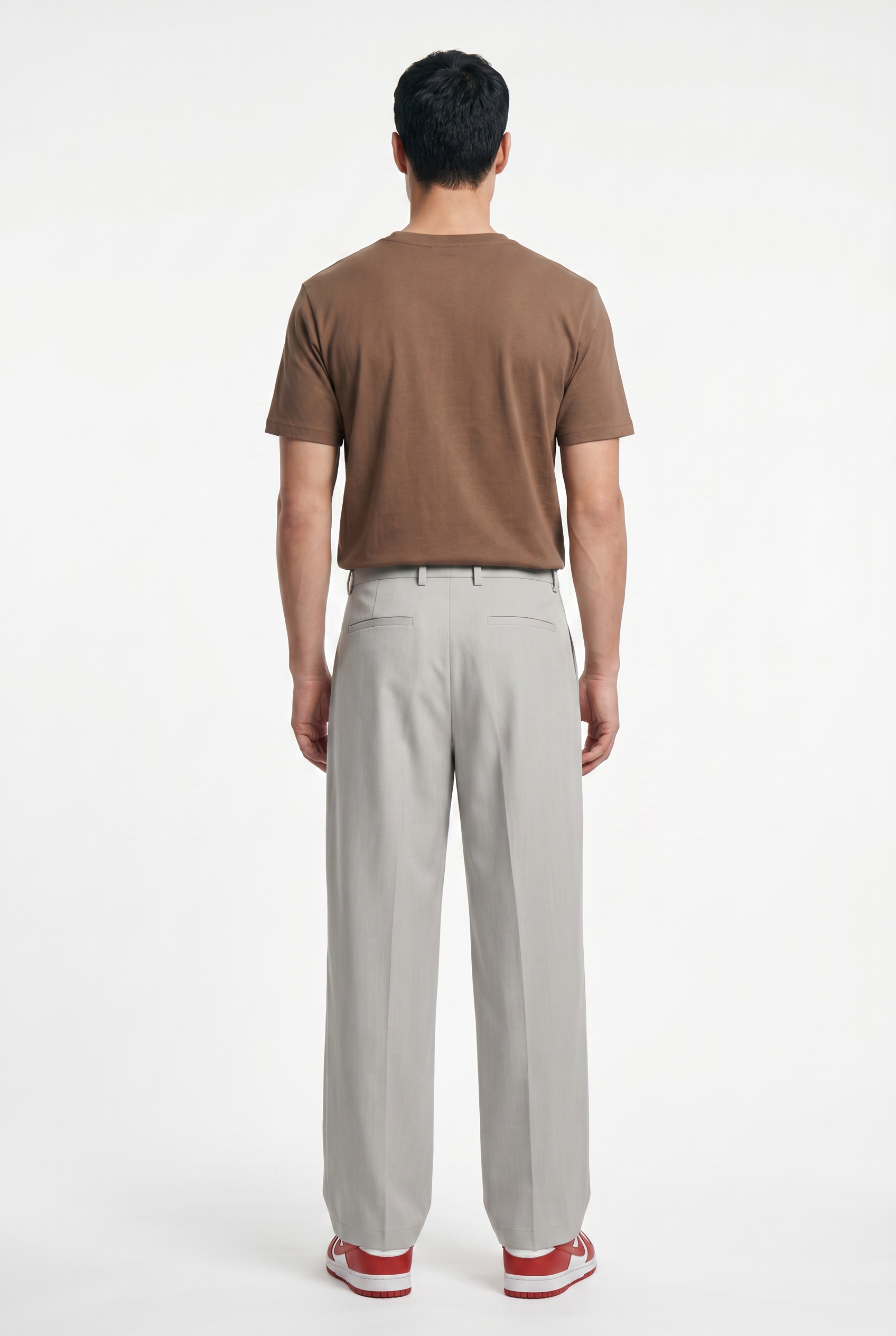 Grey Relaxed Tapered Casual Trouser
