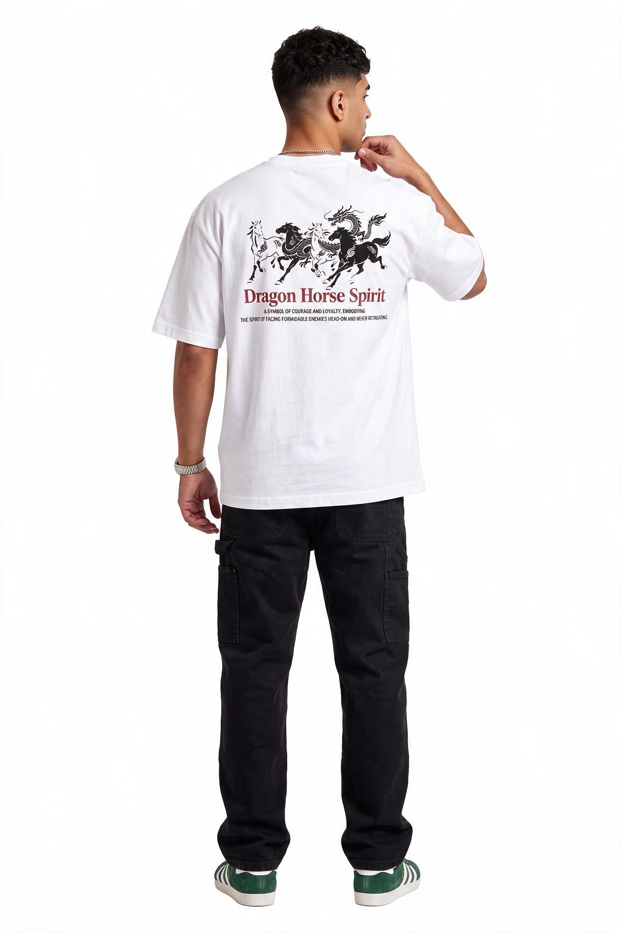 White Dropped Shoulder Oversized Tee