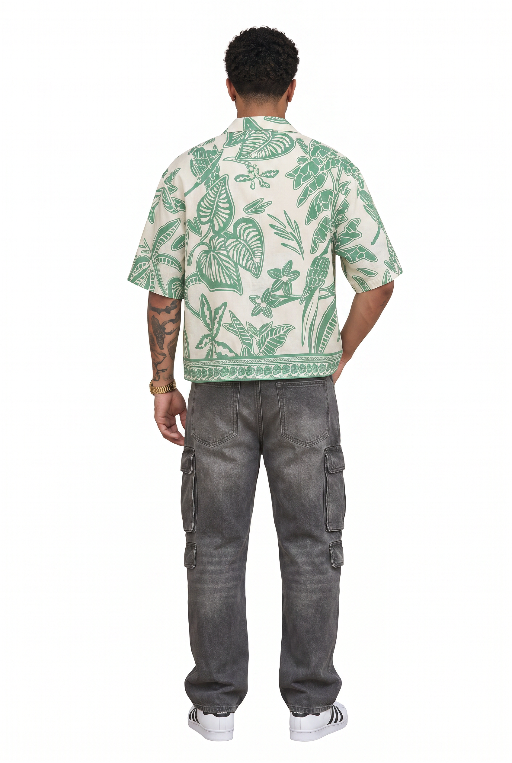 White Chest Pocket Casual Shirt