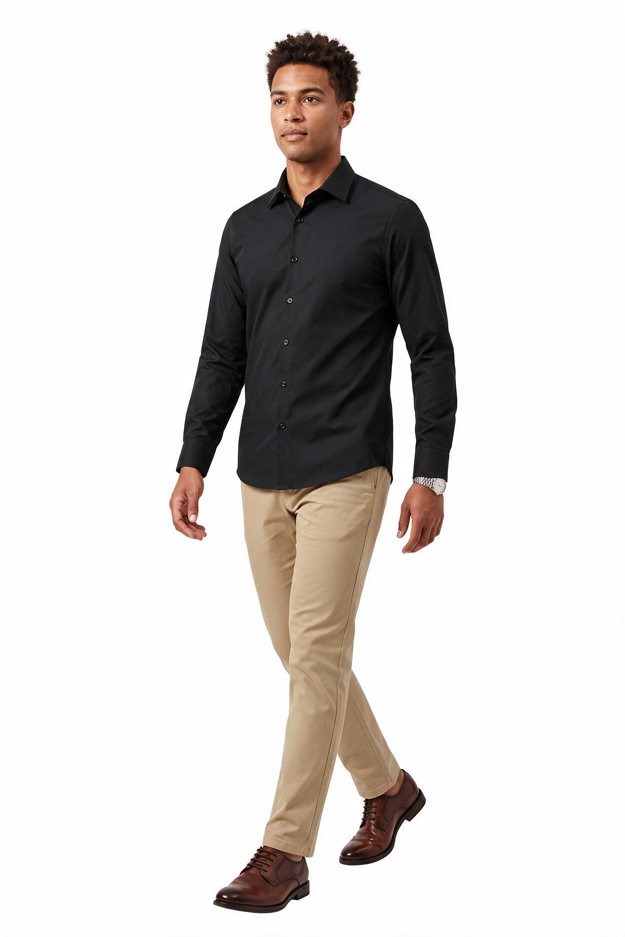 Black Slim Formal Shirt