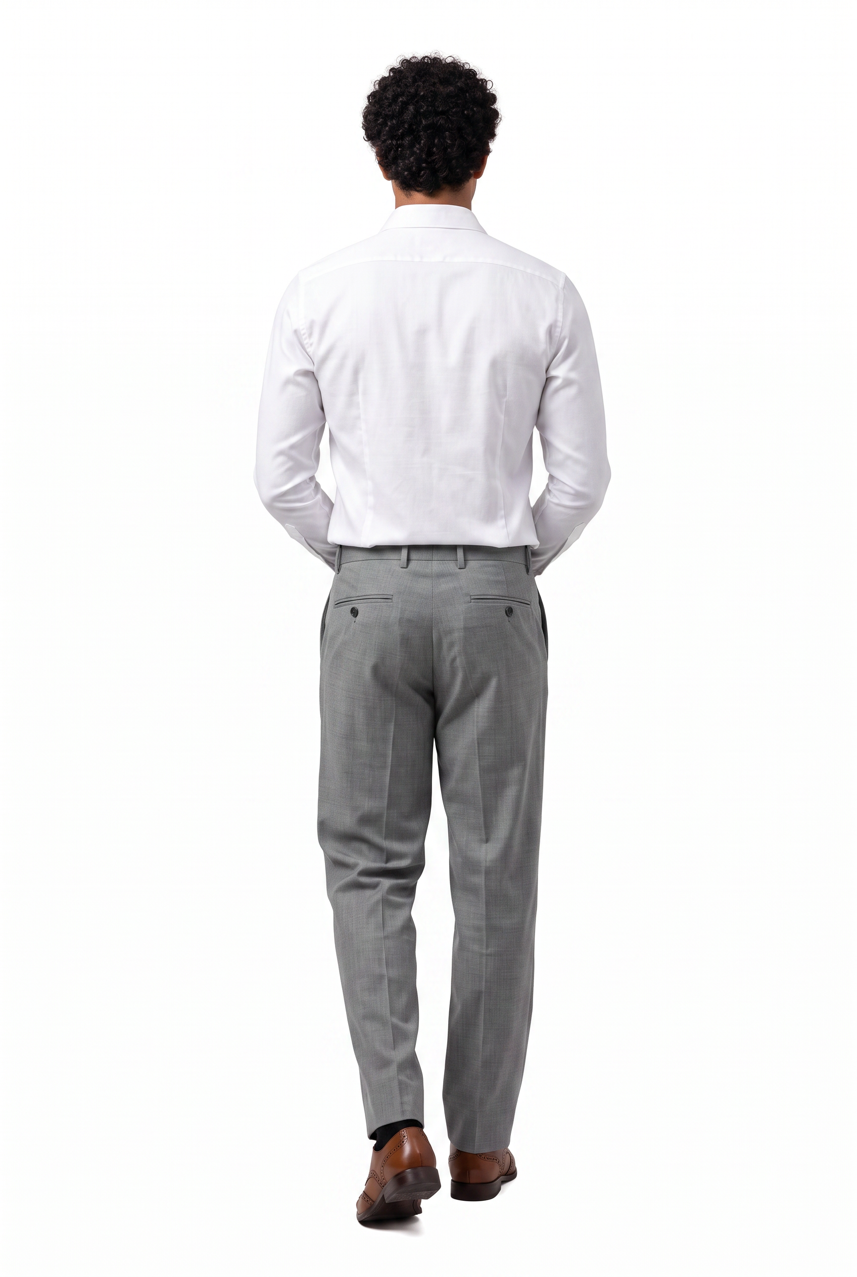 White Slim Spread Collar Formal Shirt
