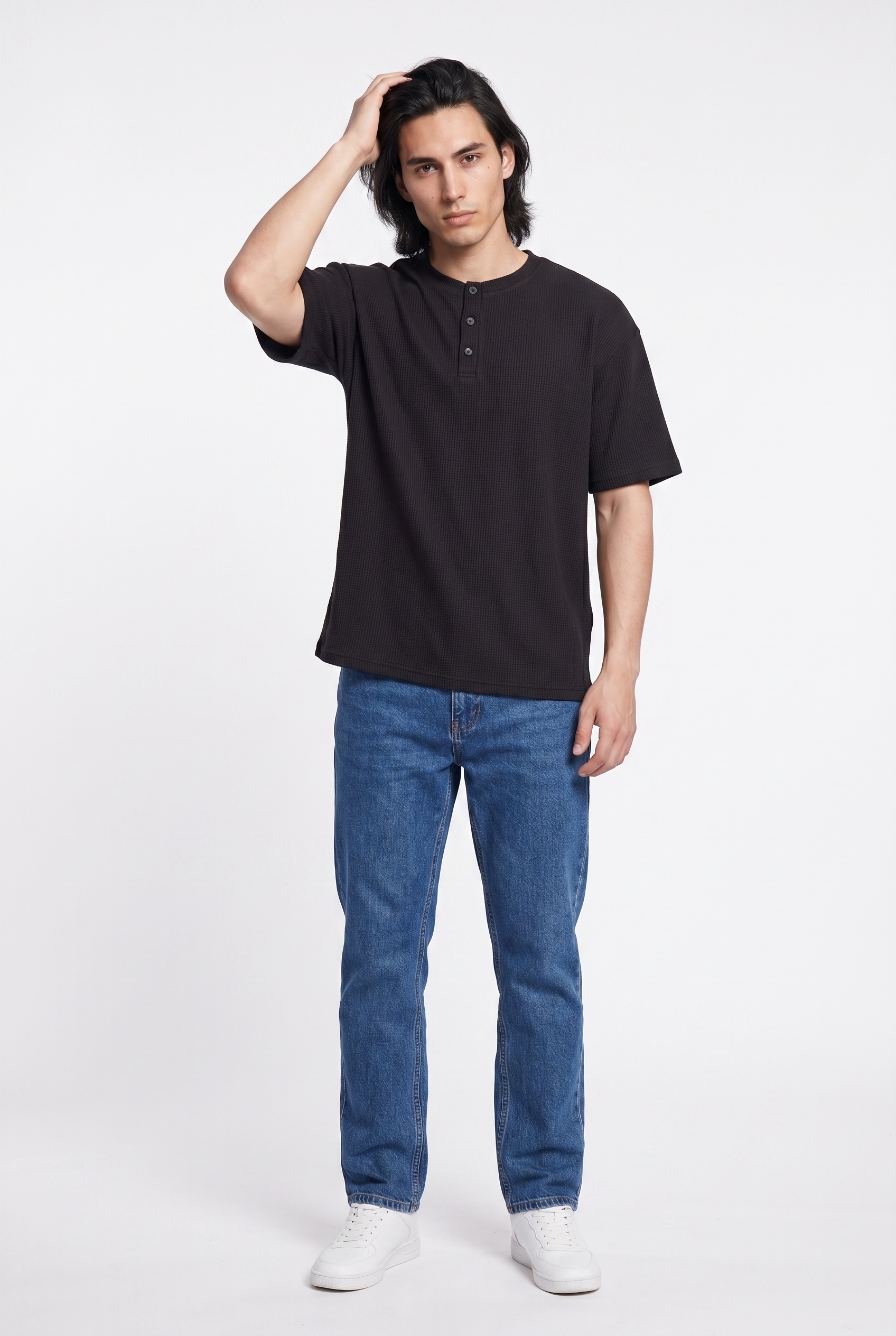 Black Relaxed Oversized Tee