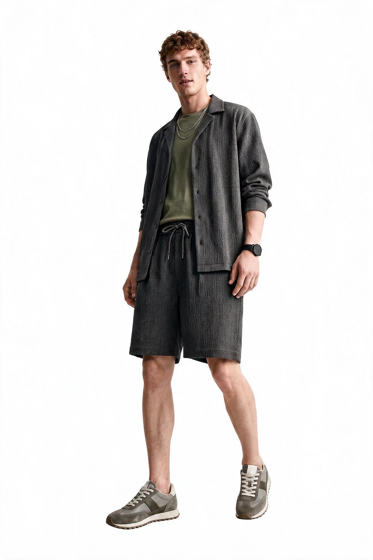 Olive Cargo Regular Shorts