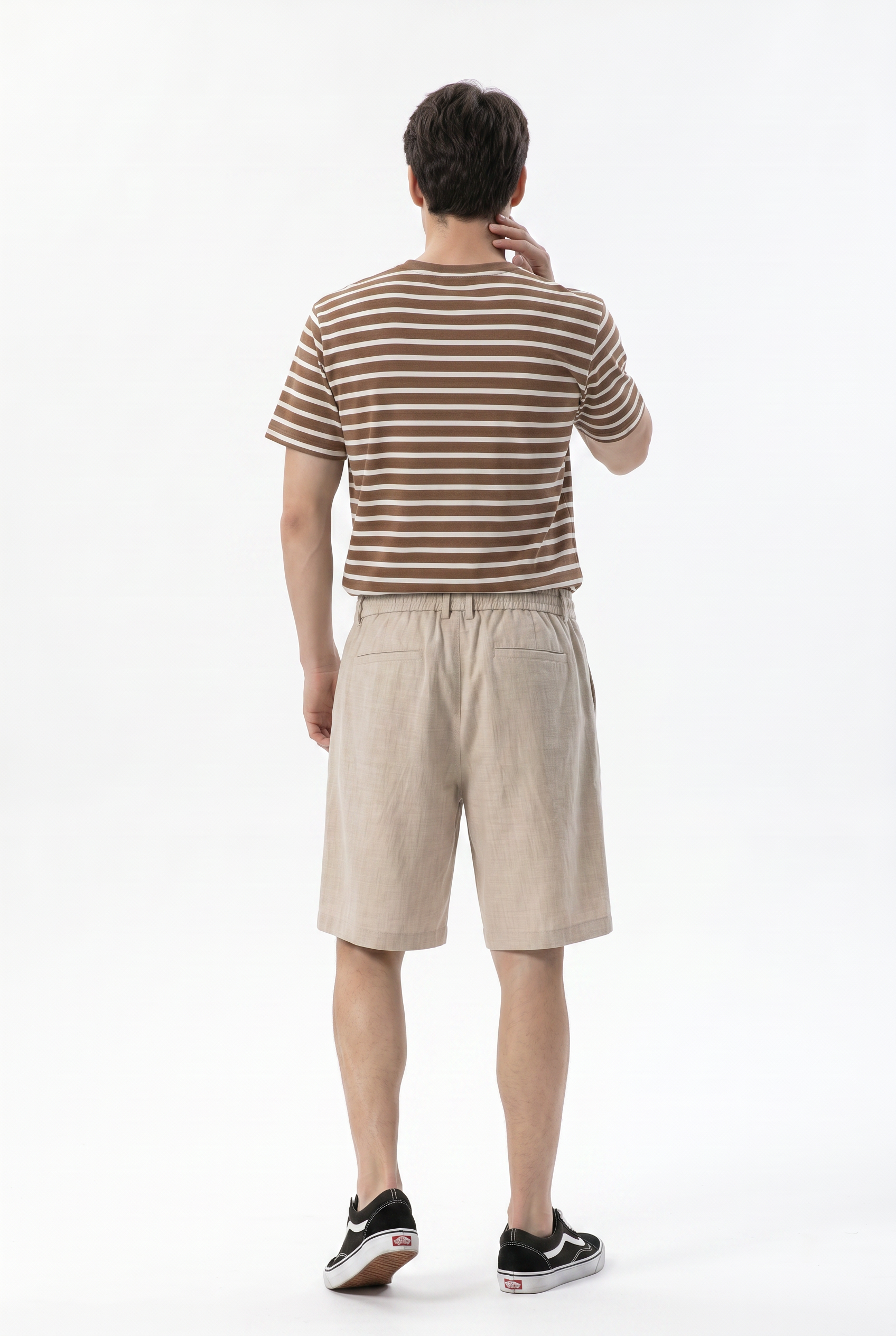 Beige Relaxed Chino Shorts