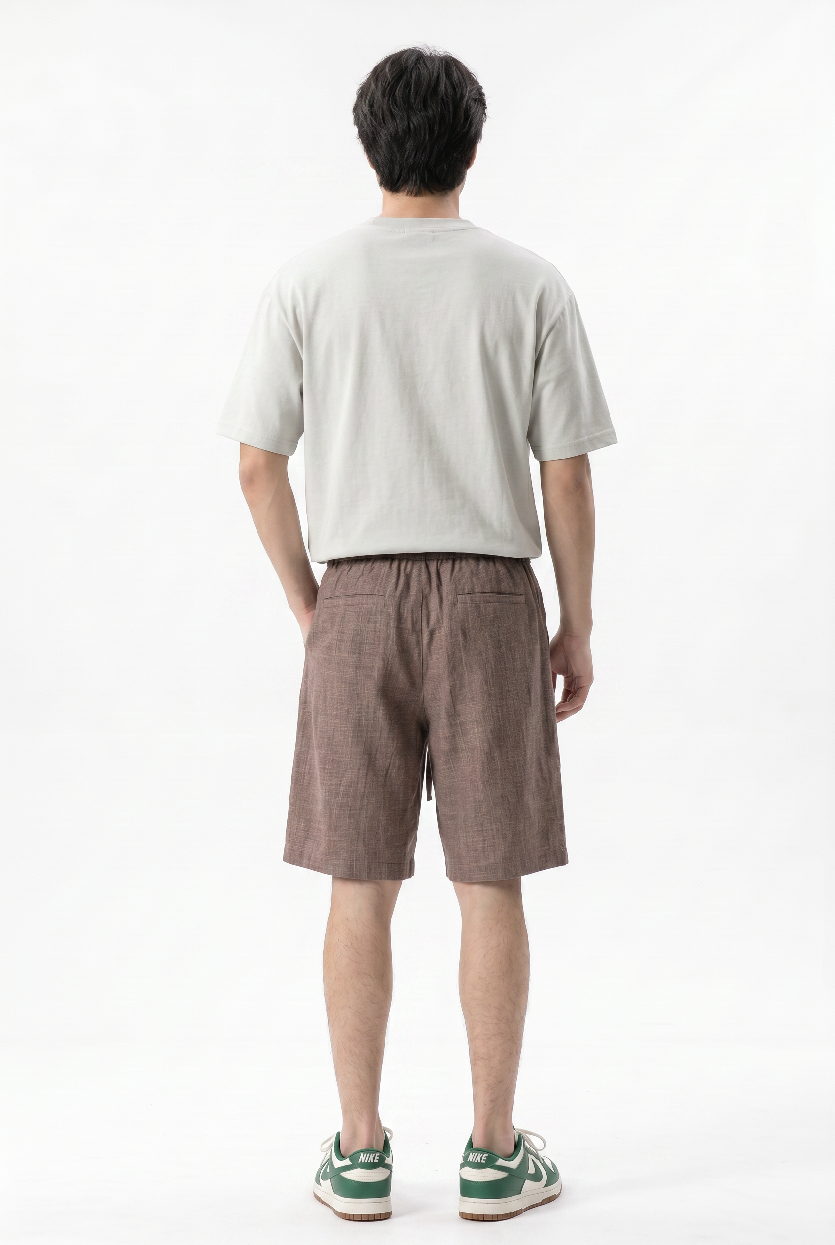 Taupe Relaxed Casual Shorts