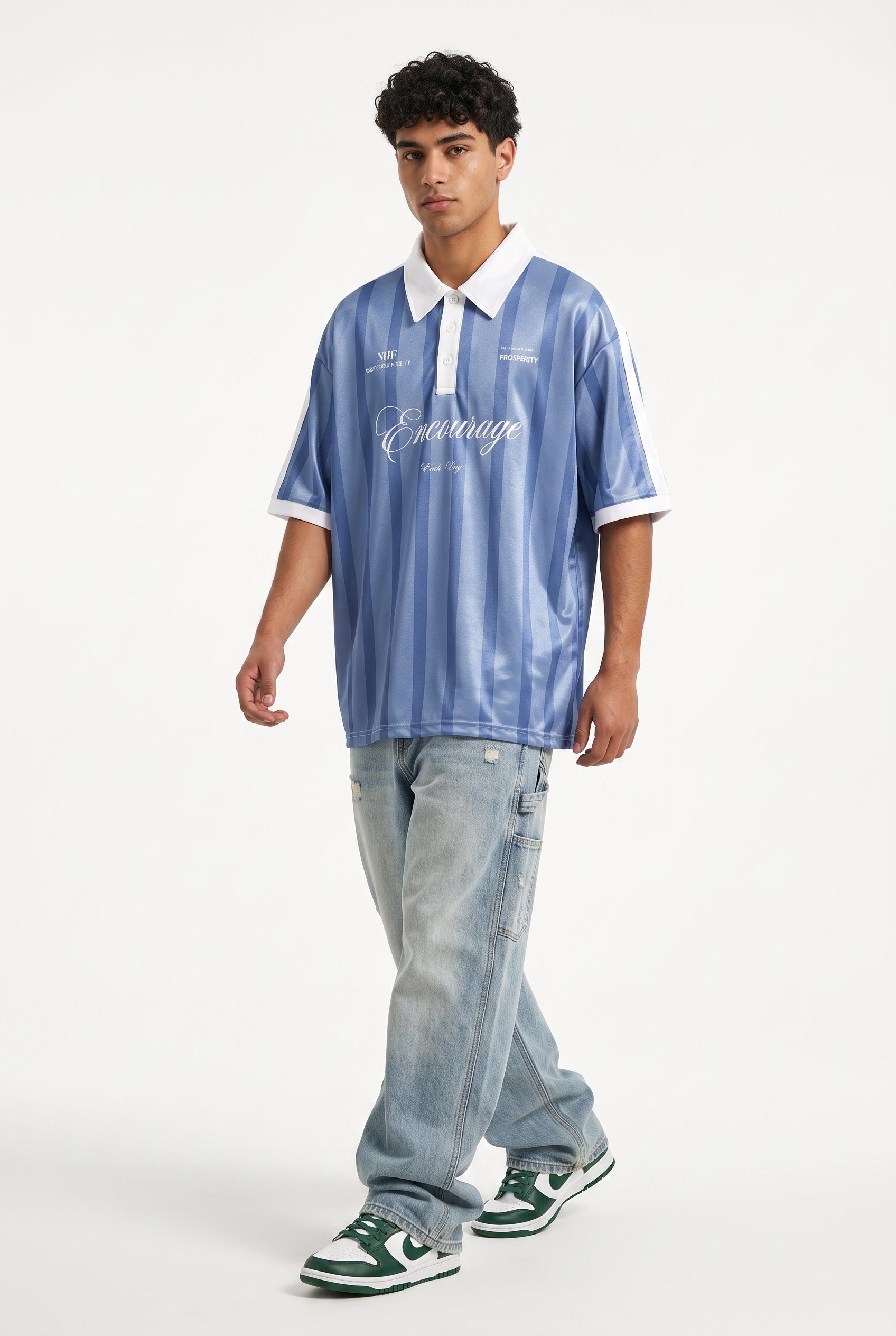 Sky Blue Oversized Crew Neck Tee