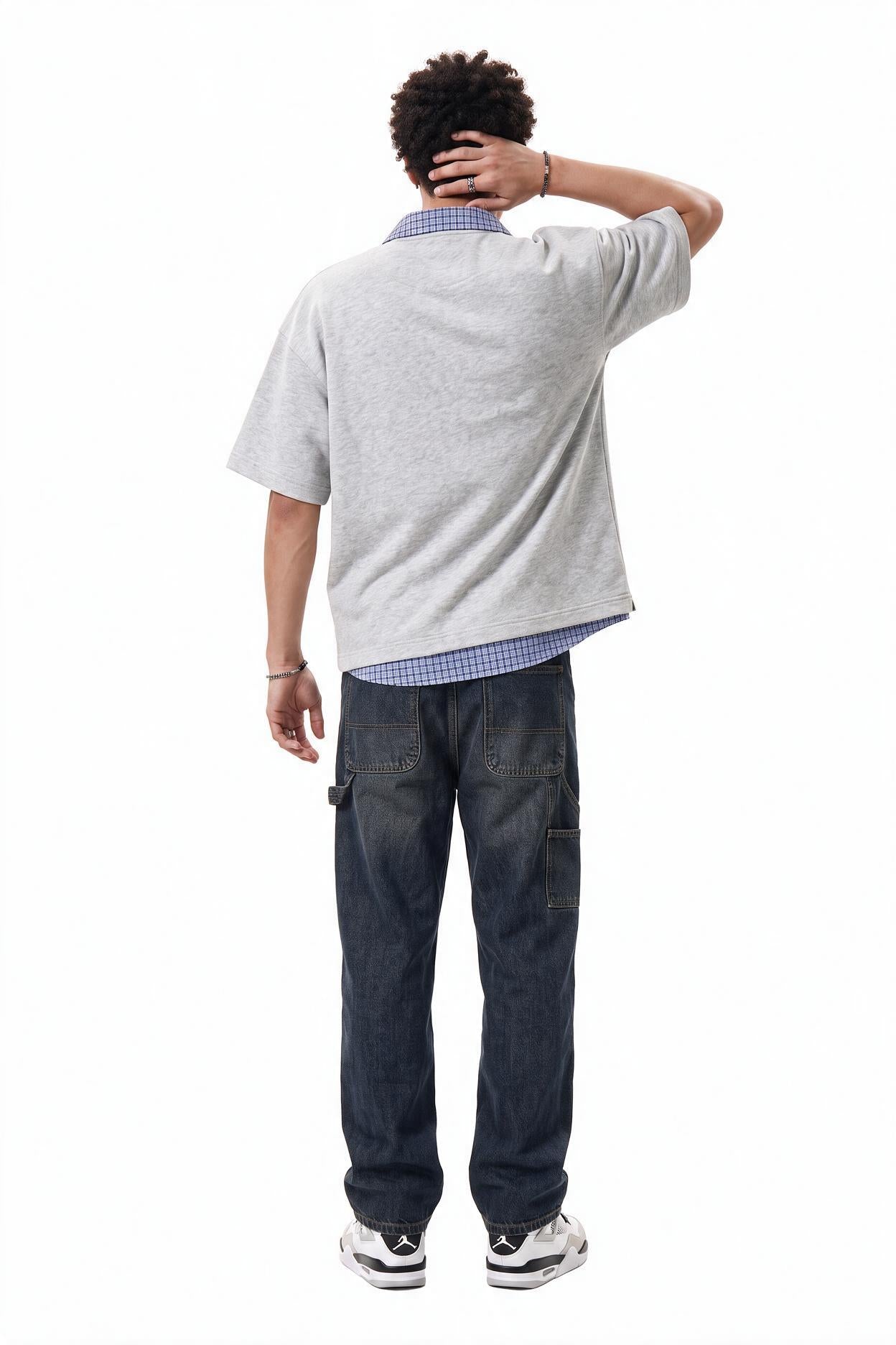 Grey Chest Pocket Casual Shirt