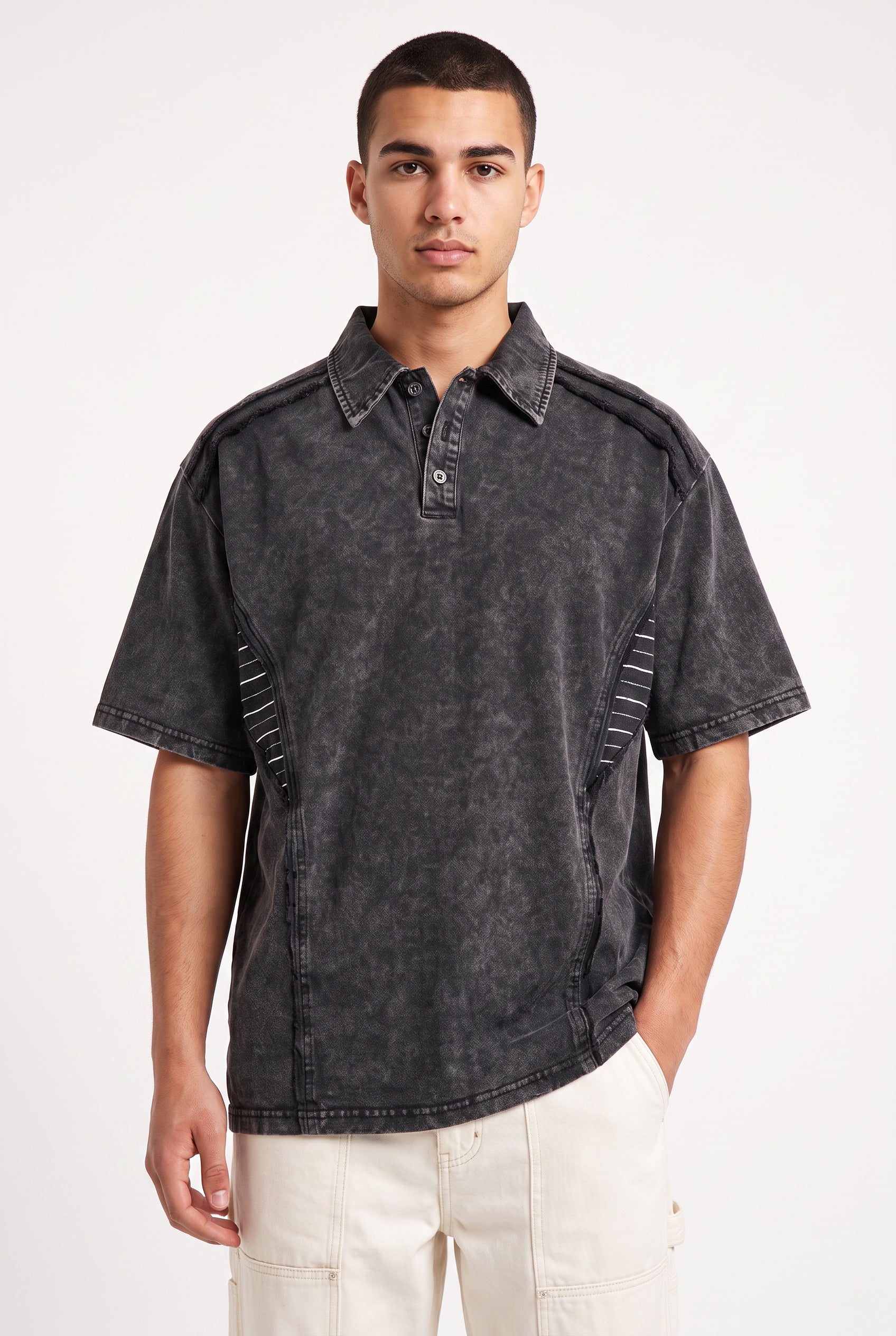Black Dropped Shoulder Oversized Tee