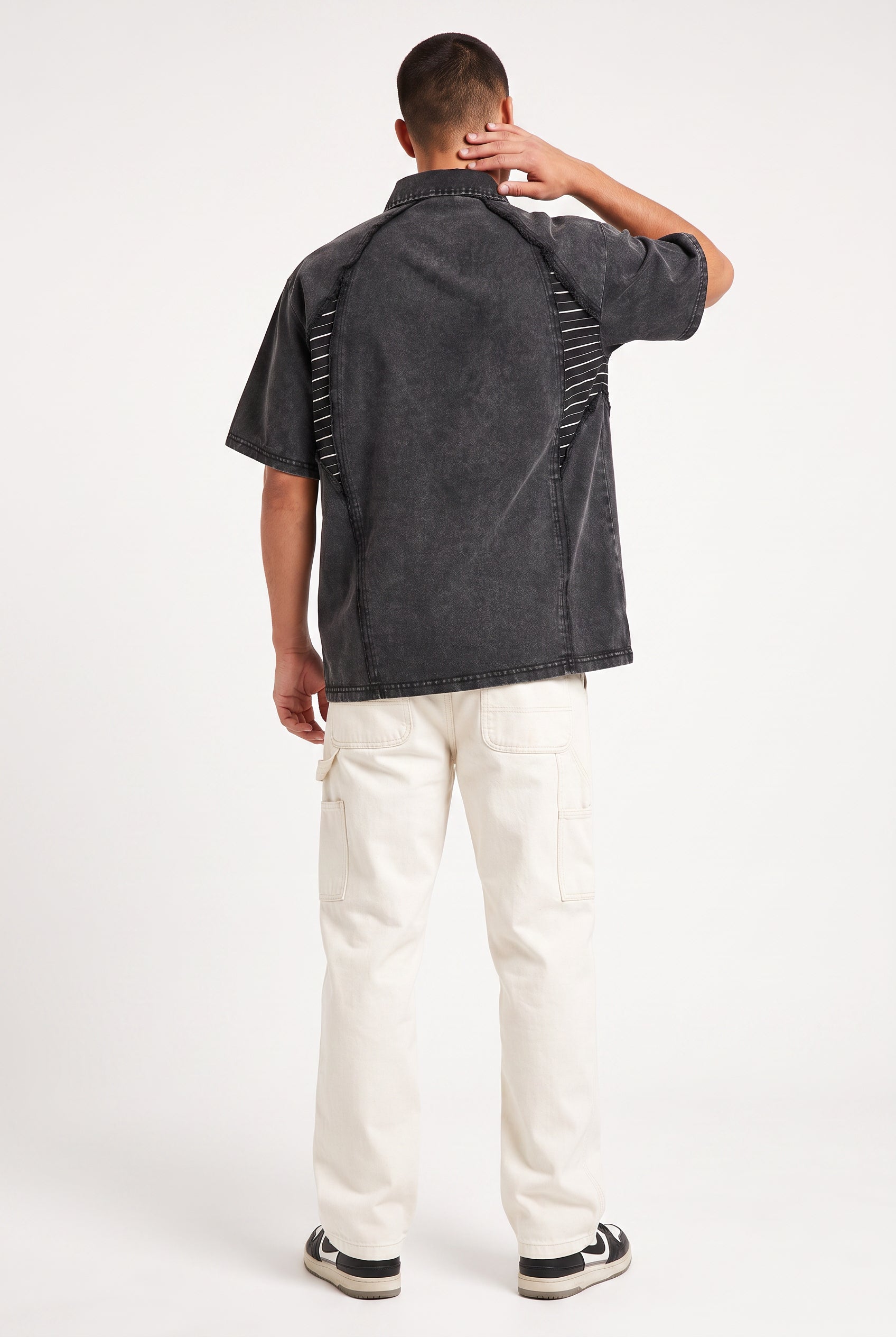 Black Dropped Shoulder Oversized Tee