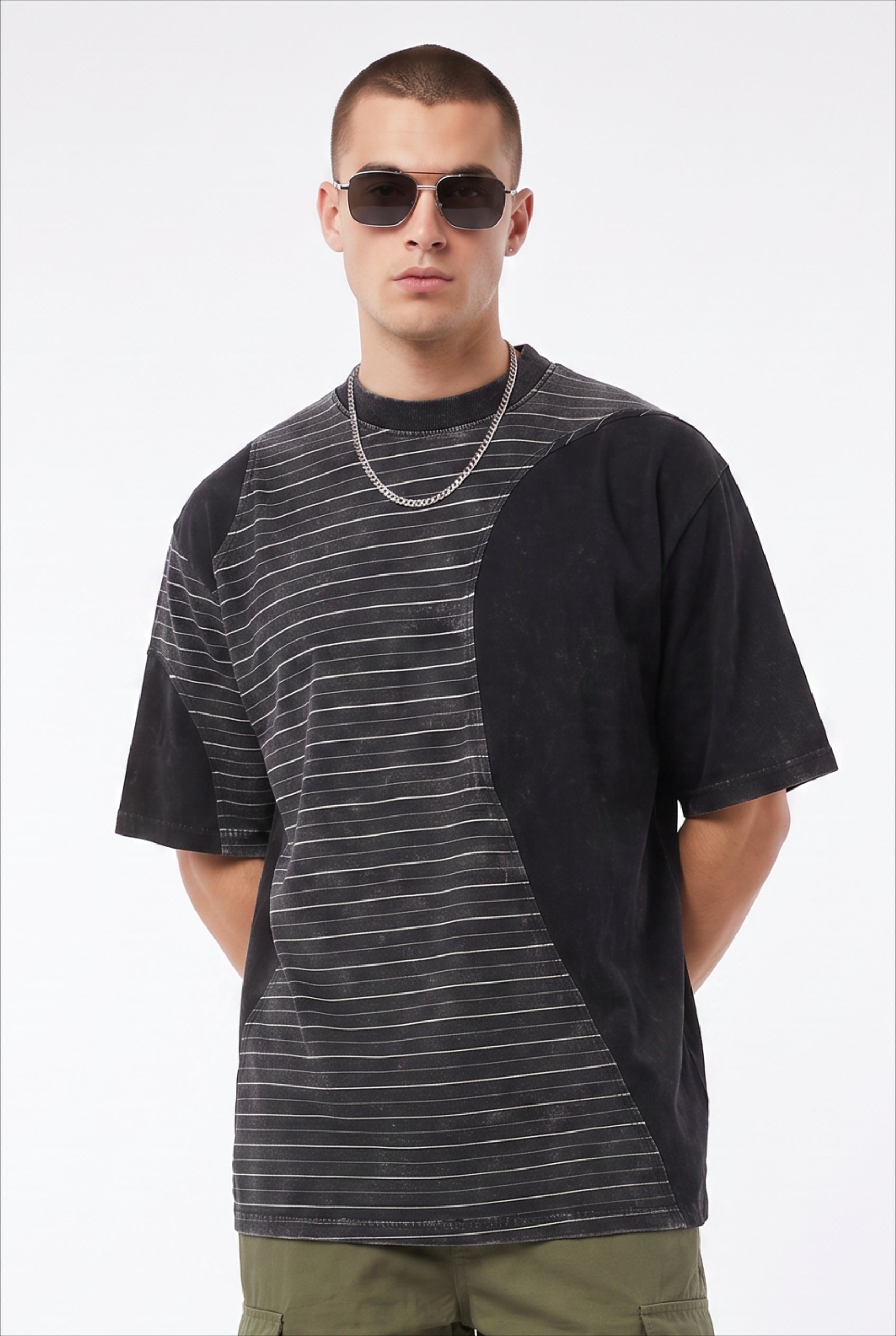 Black Oversized Drop Shoulder Tee