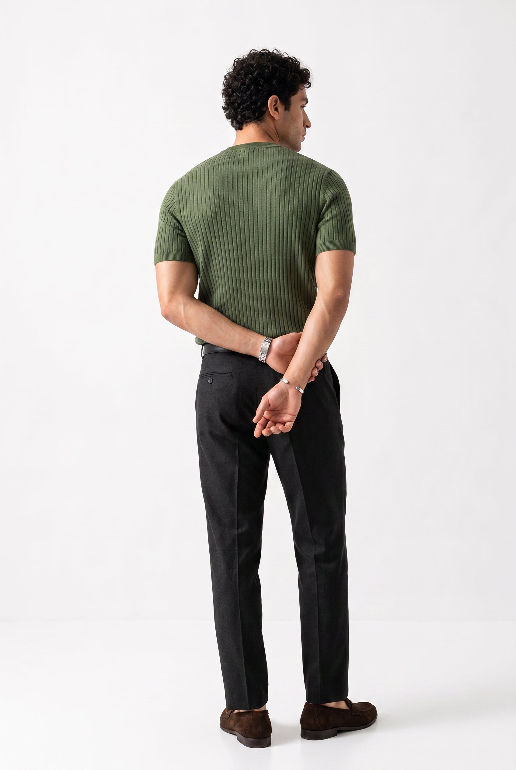 Olive Dropped Shoulder Oversized Tee