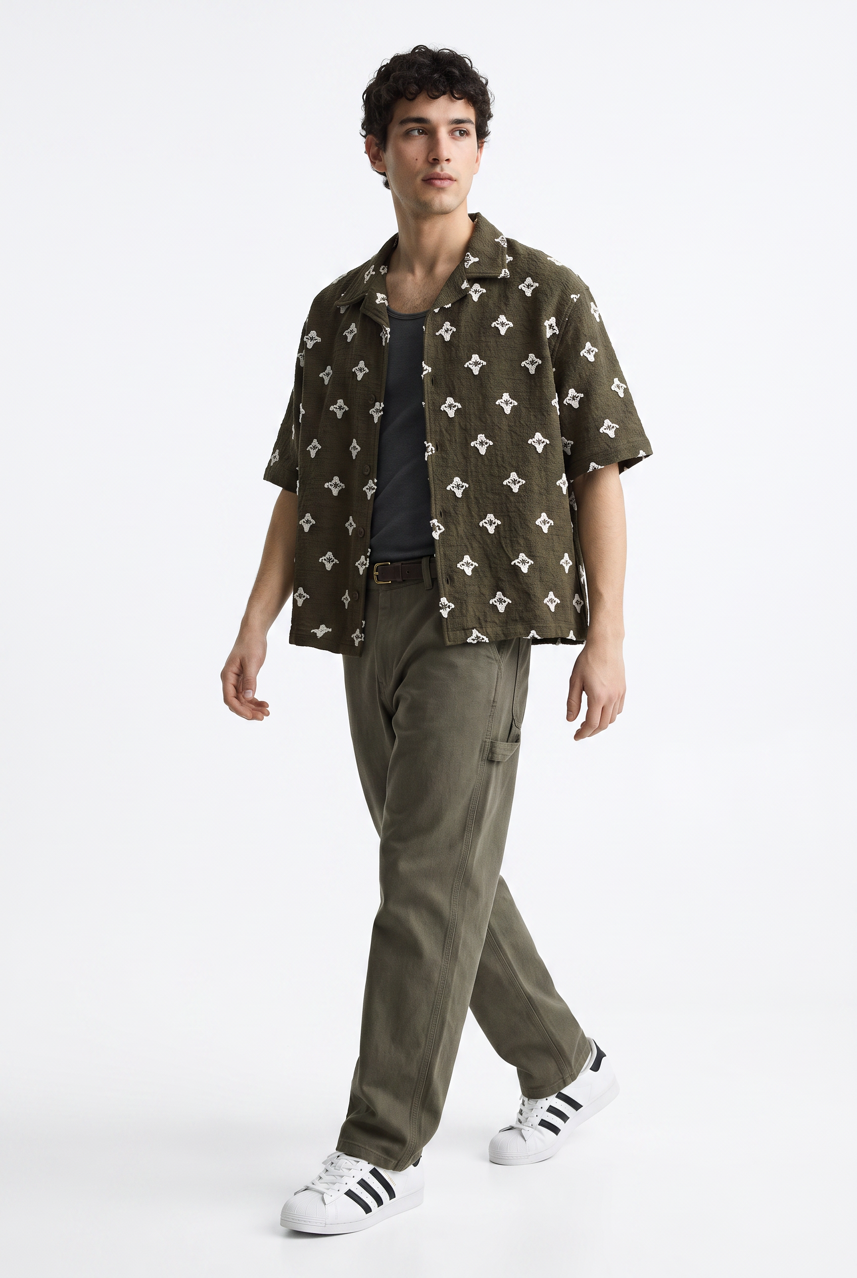 Brown Chest Pocket Casual Shirt