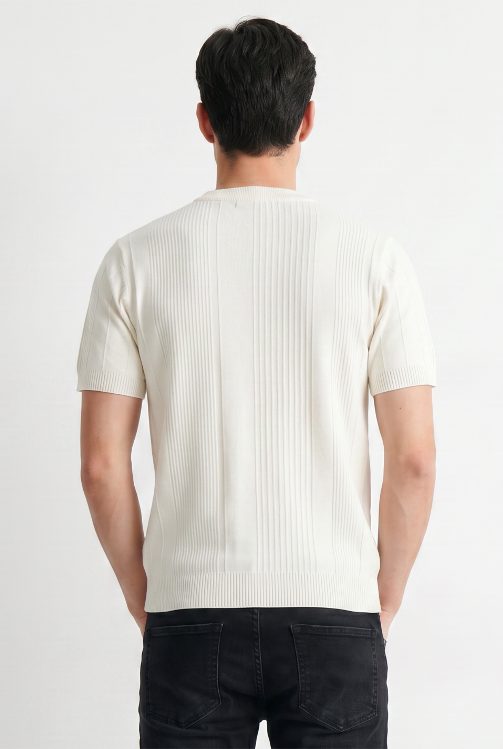 White Clean-Cut Relaxed Tee