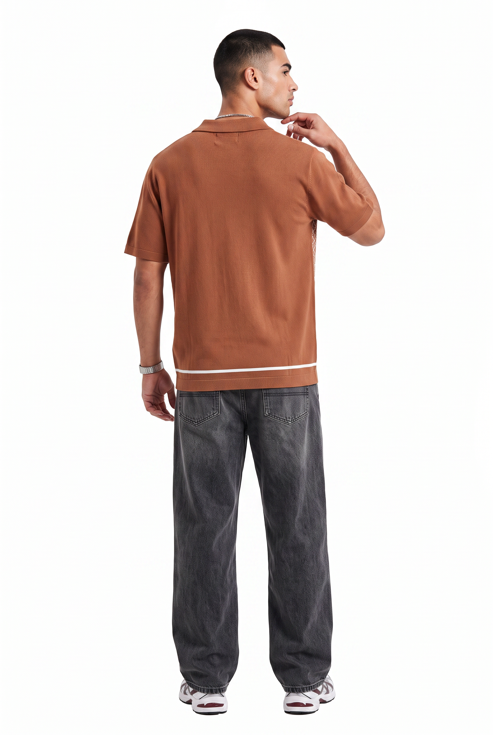 Brown Chest Pocket Casual Shirt