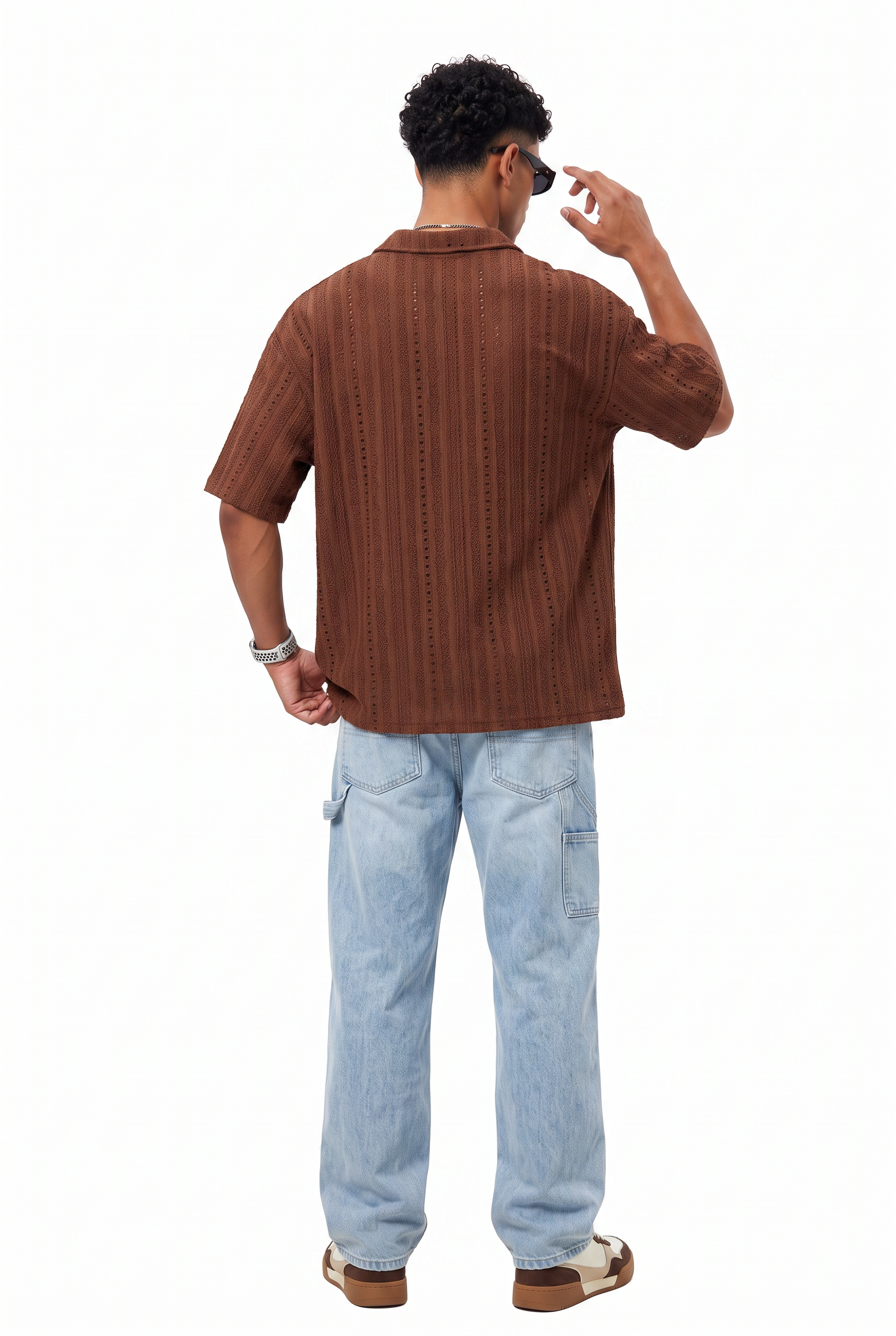 Brown Chest Pocket Casual Shirt