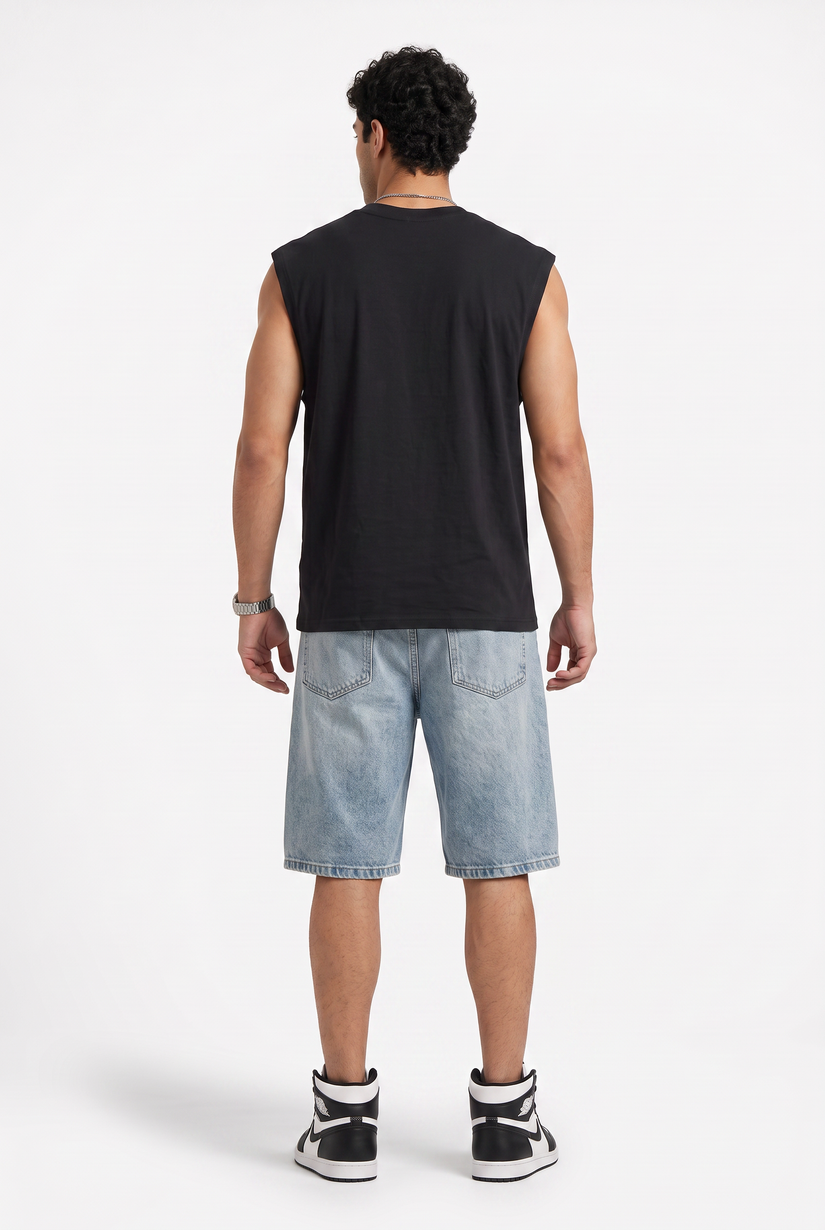 Steel Blue Oversized Crew Neck Tee