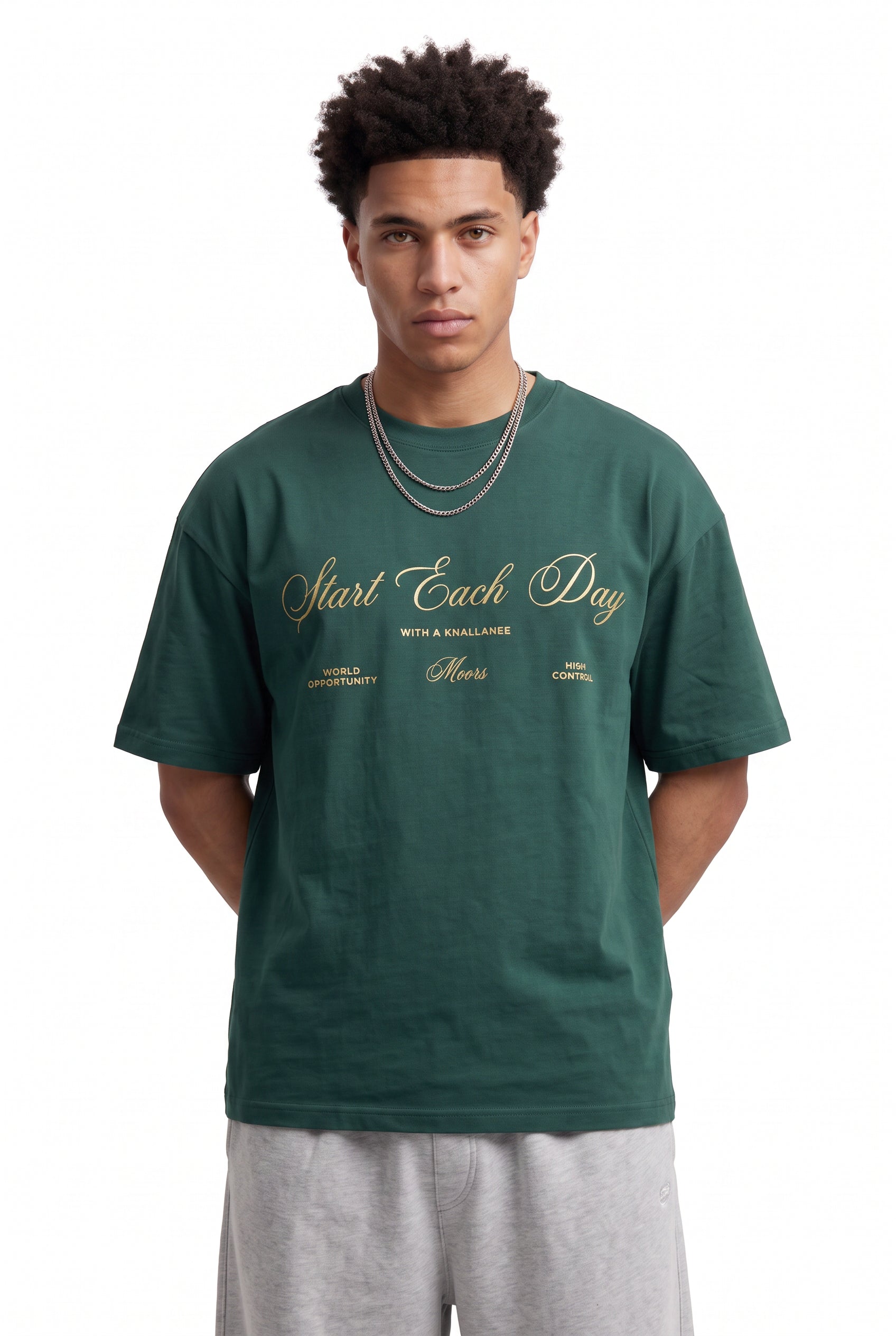Olive Dropped Shoulder Oversized Tee