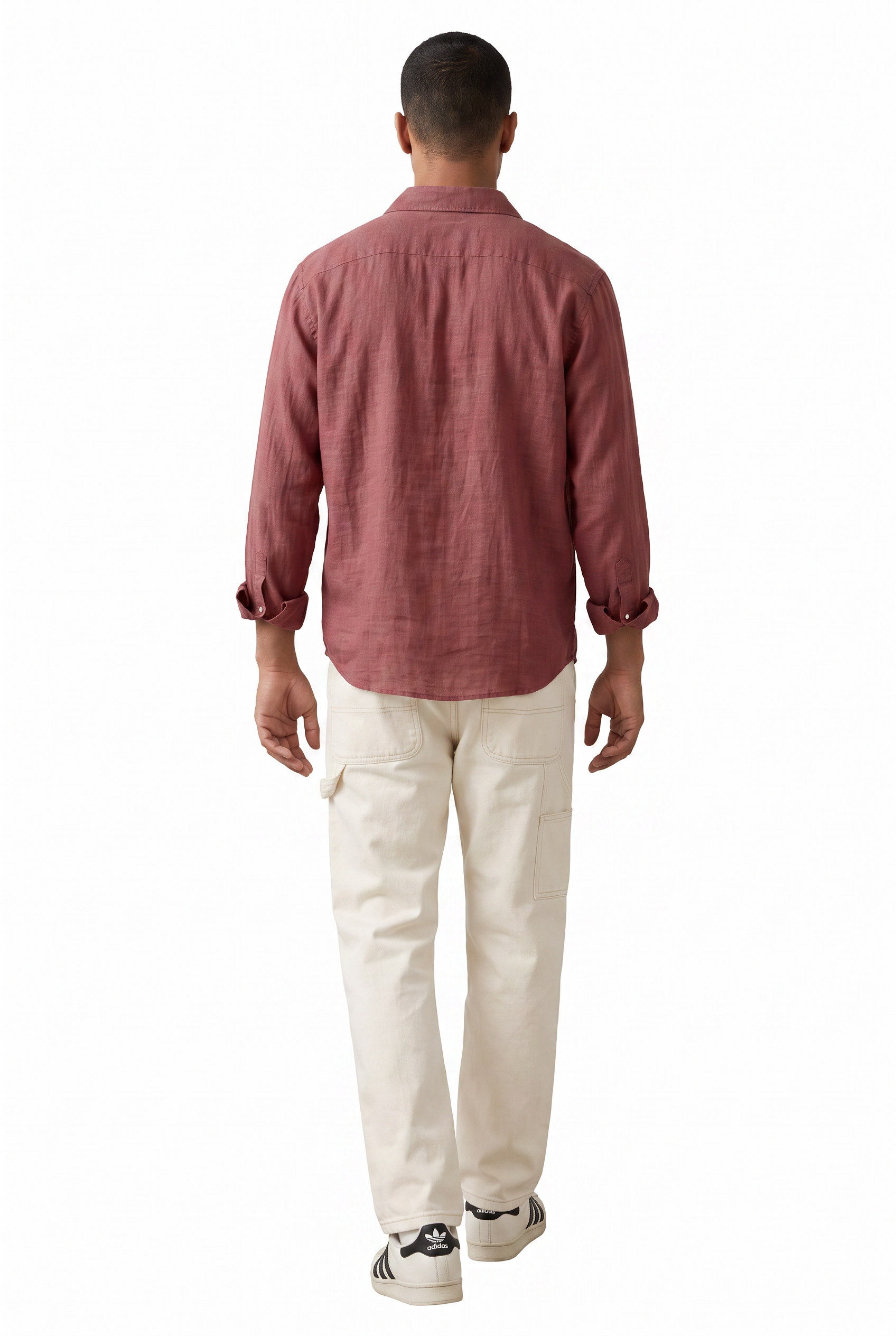 Maroon Chest Pocket Casual Shirt