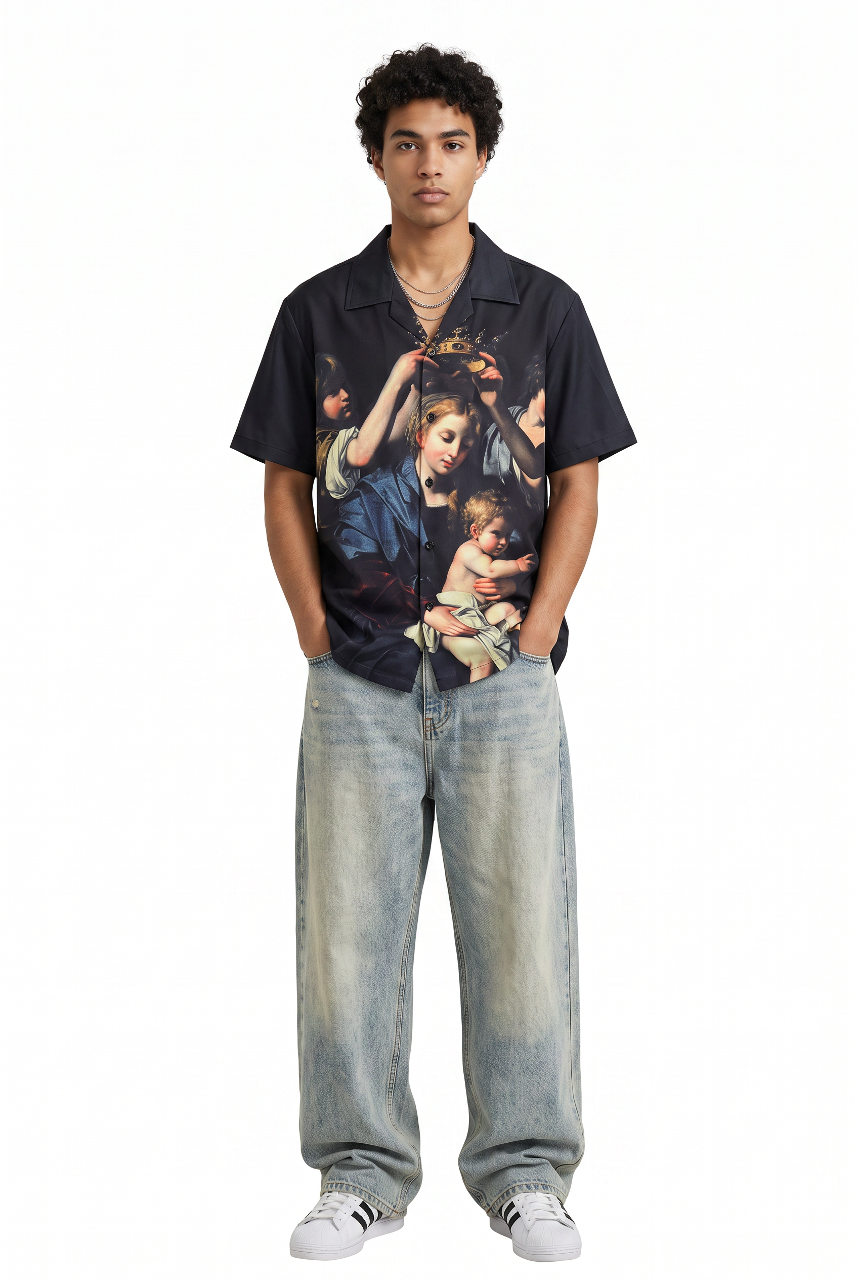 Black Chest Pocket Casual Shirt