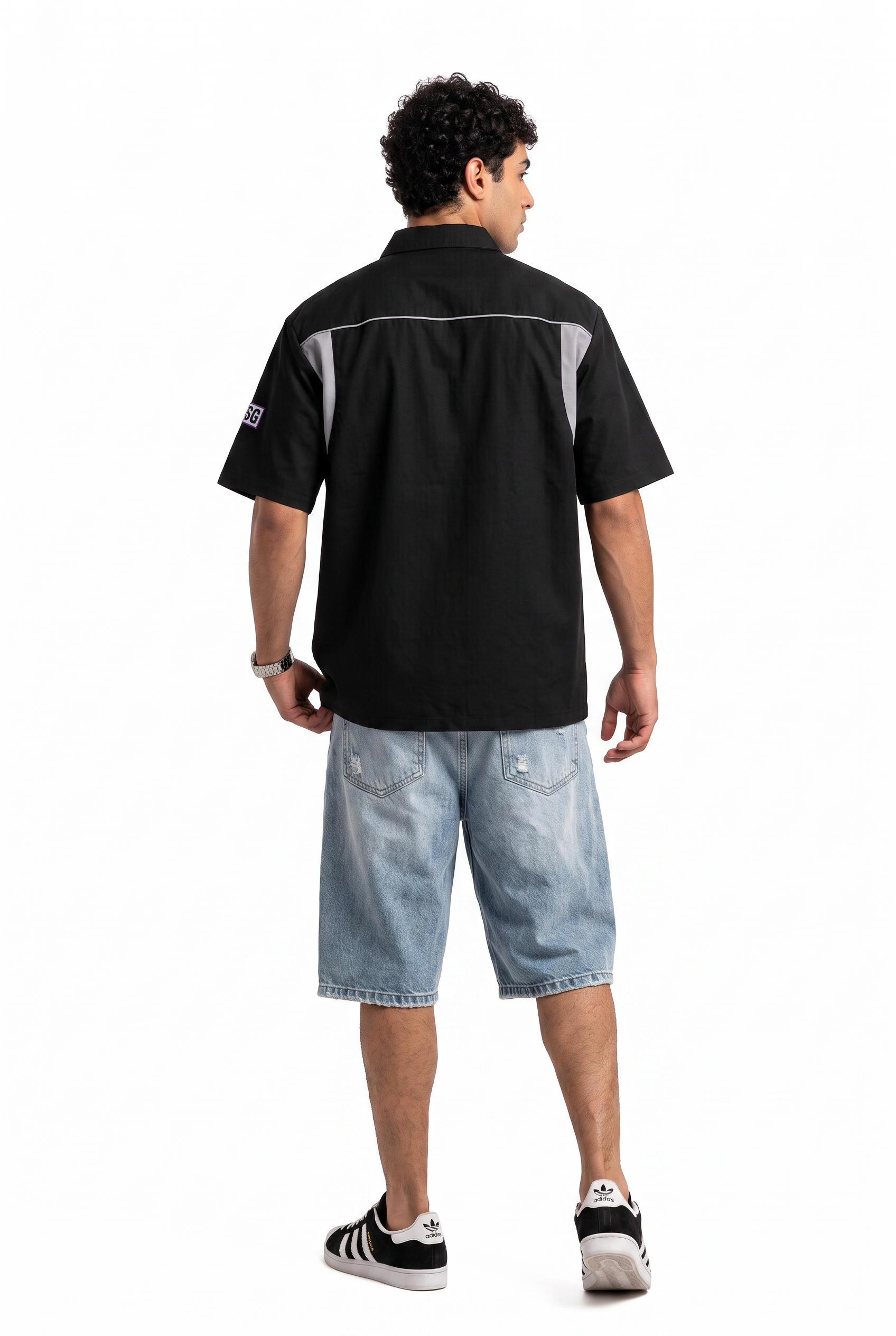 Black Chest Pocket Casual Shirt
