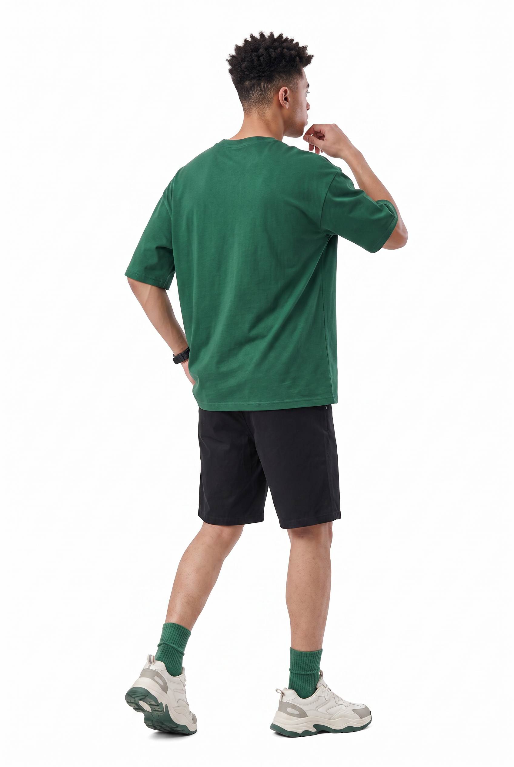 Black Drawstring Regular Shorts