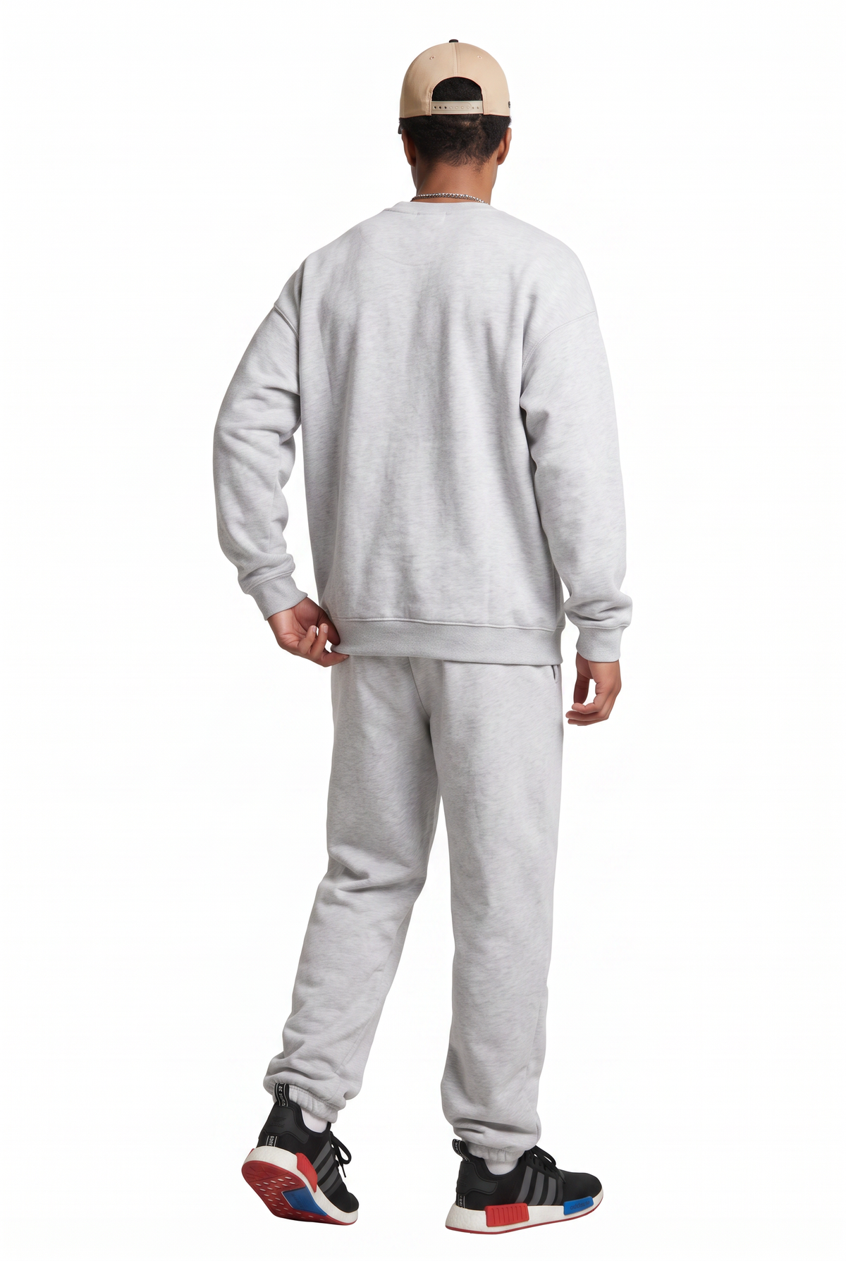 Grey Baggy Drawstring Jogger Trousers