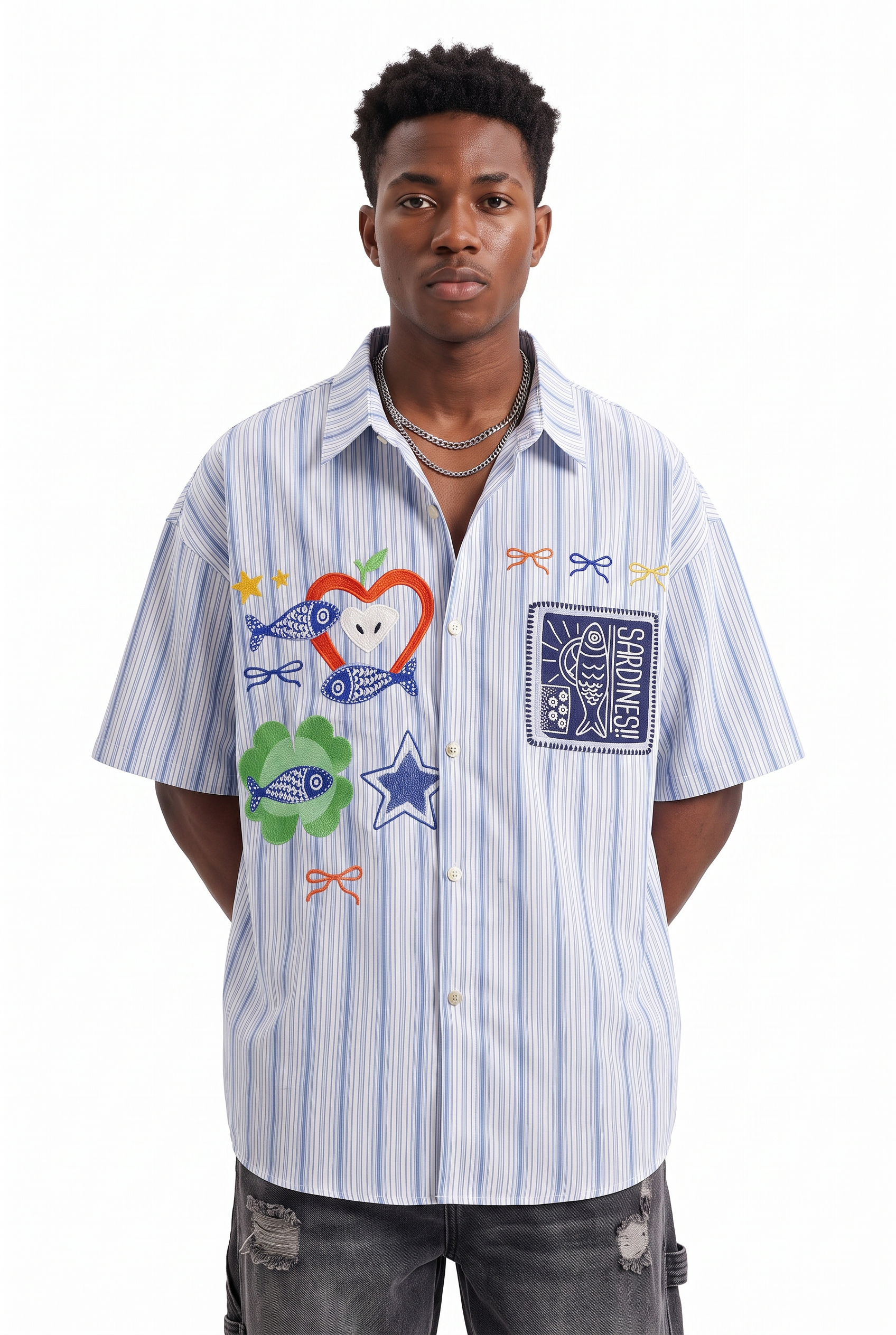 Sky Blue Chest Pocket Casual Shirt