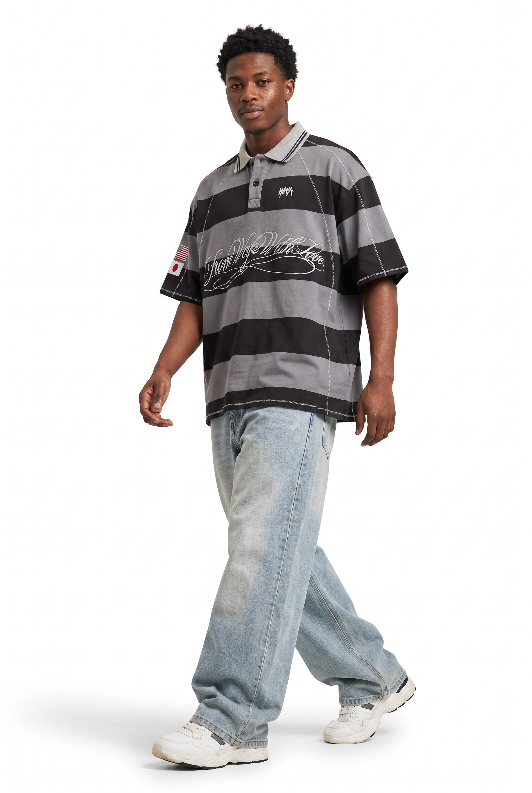 Grey Drop Shoulder Oversized Tee