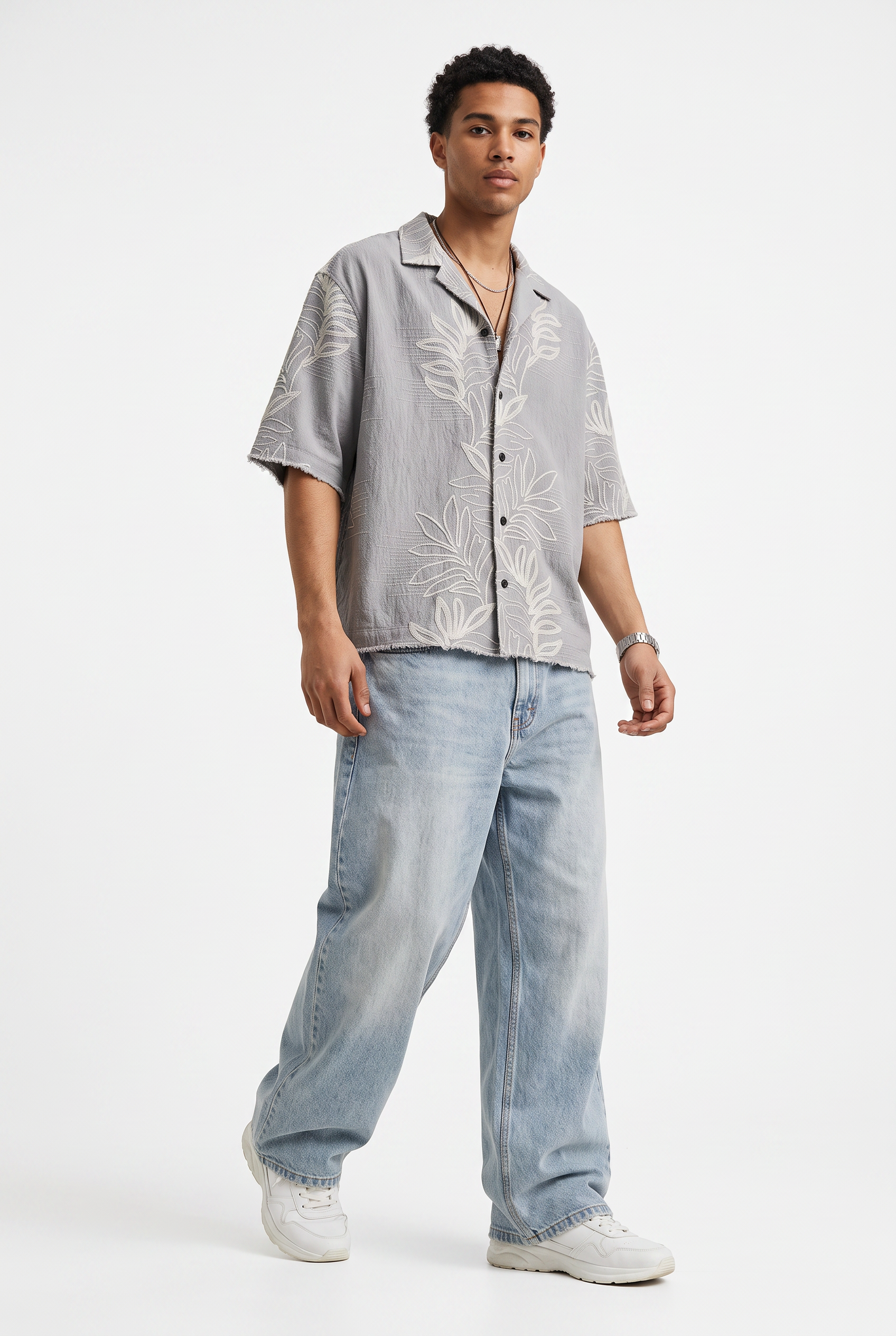 Olive Chest Pocket Casual Shirt