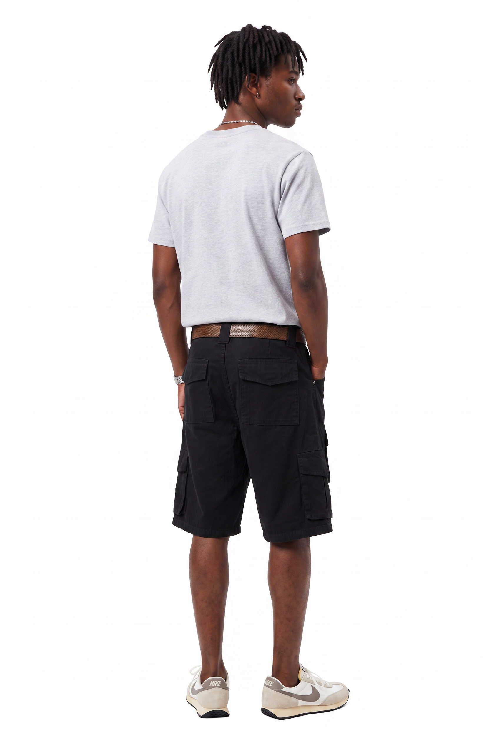 Black Drawstring Regular Shorts