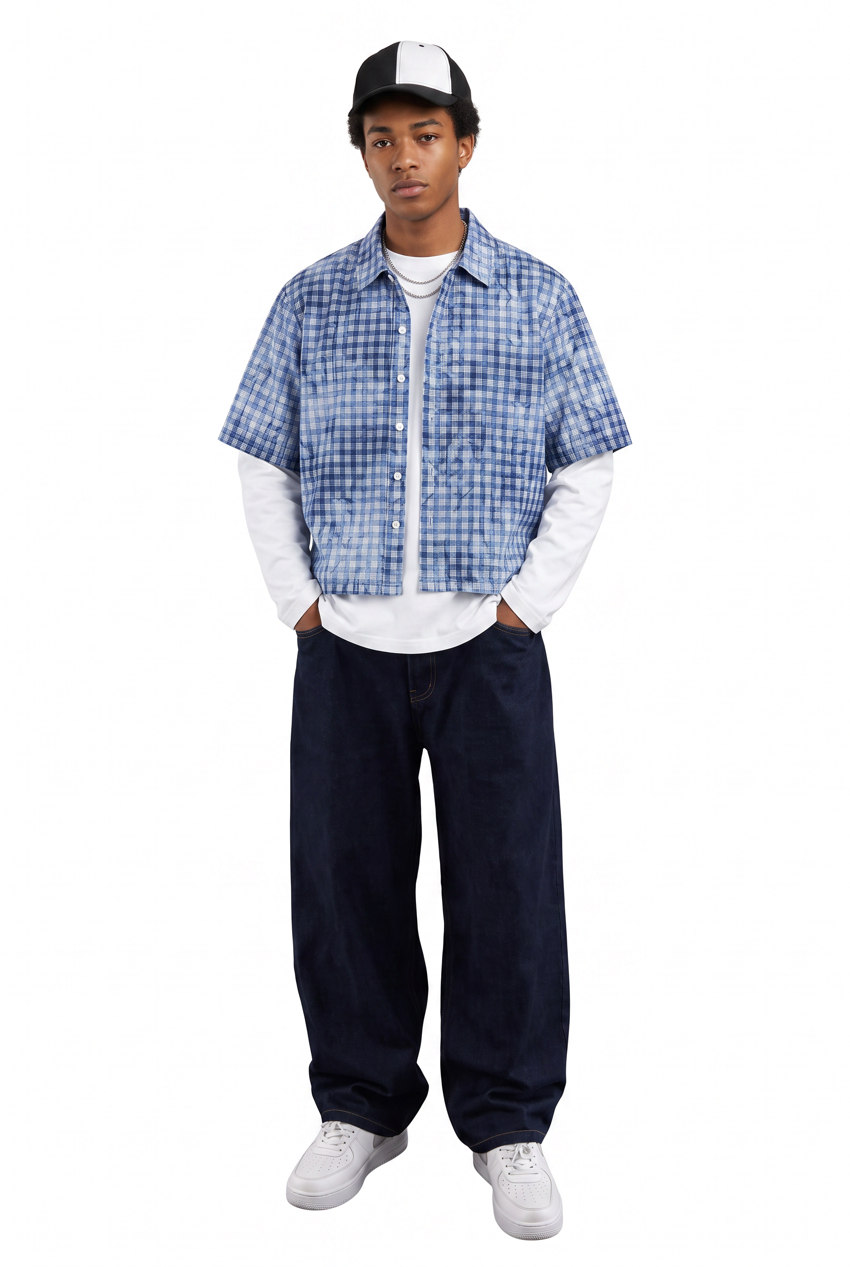 Sky Blue Chest Pocket Casual Shirt