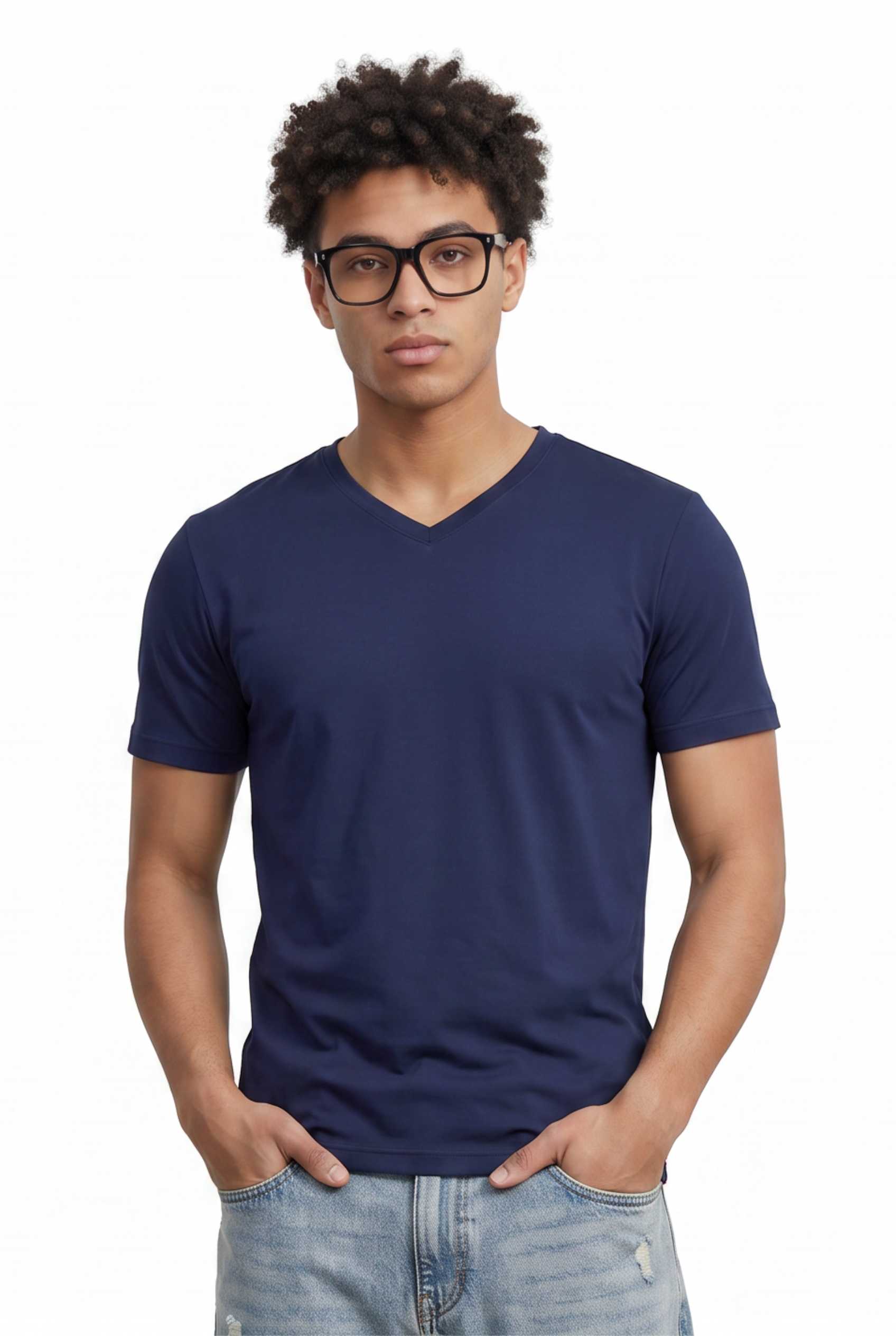 Sky Blue Oversized Crew Neck Tee