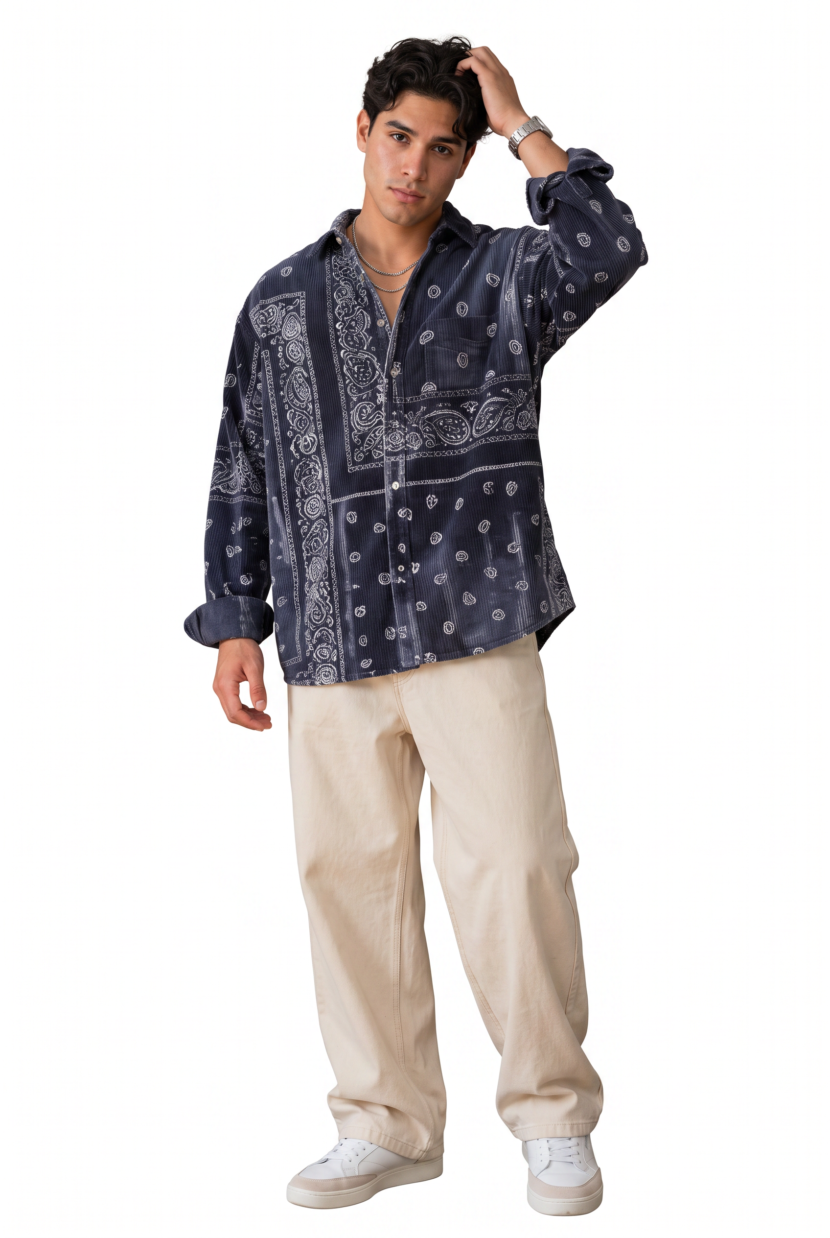 Sky Blue Chest Pocket Casual Shirt