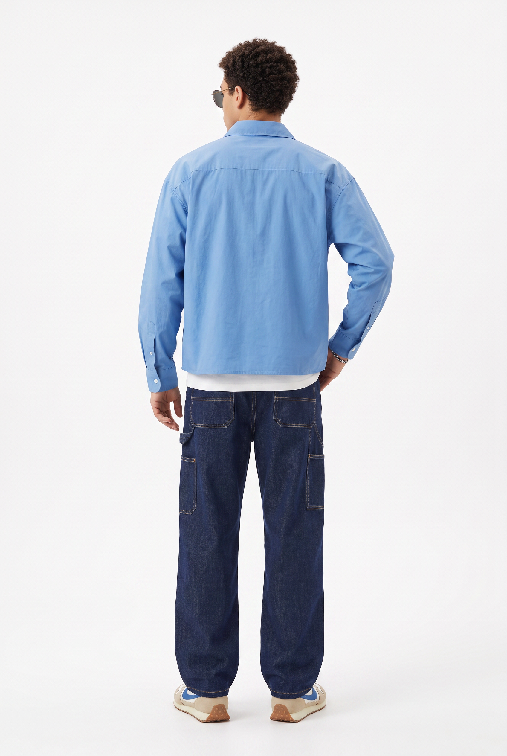 Sky Blue Chest Pocket Casual Shirt