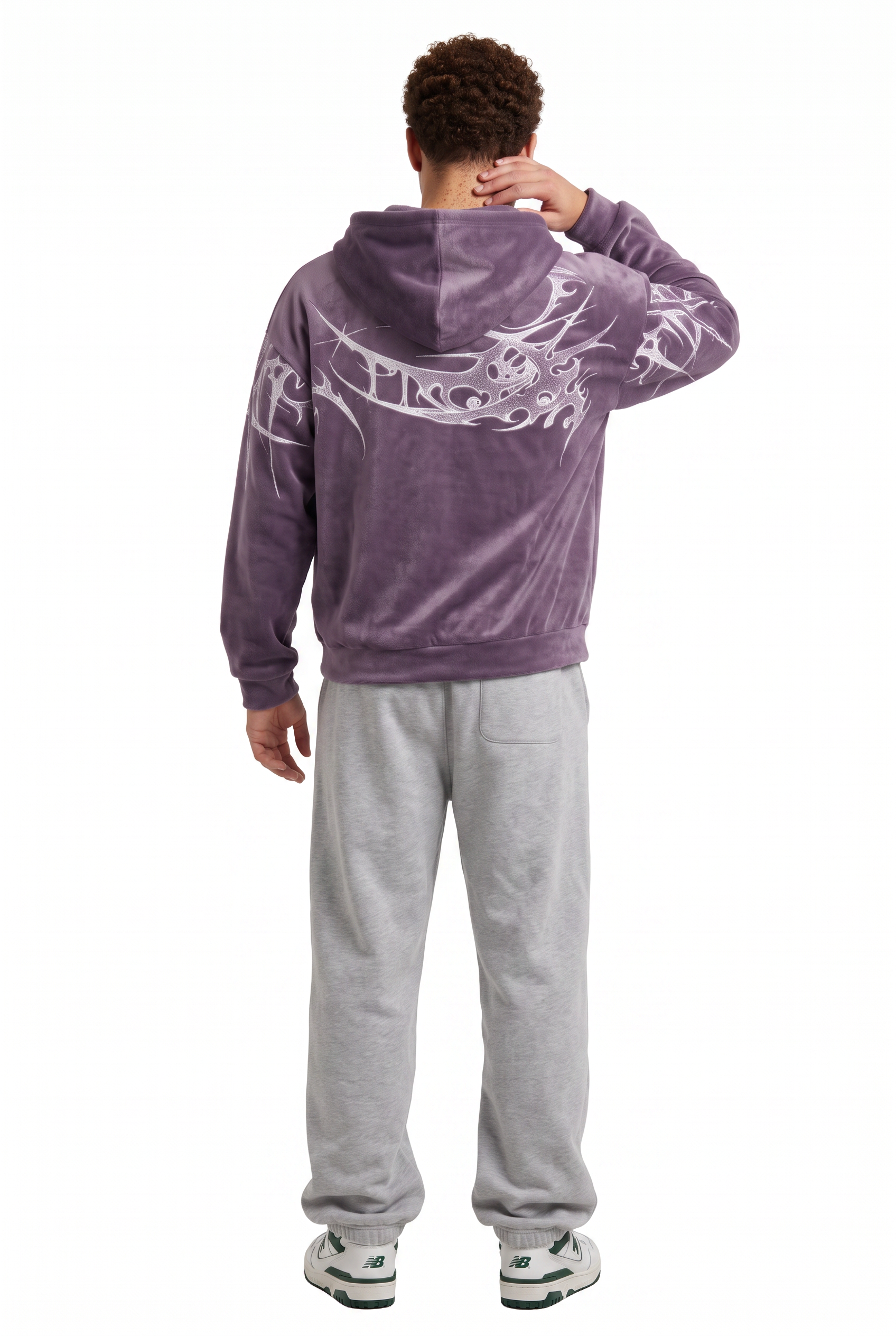 Purple Oversized Drawstring Hoodie